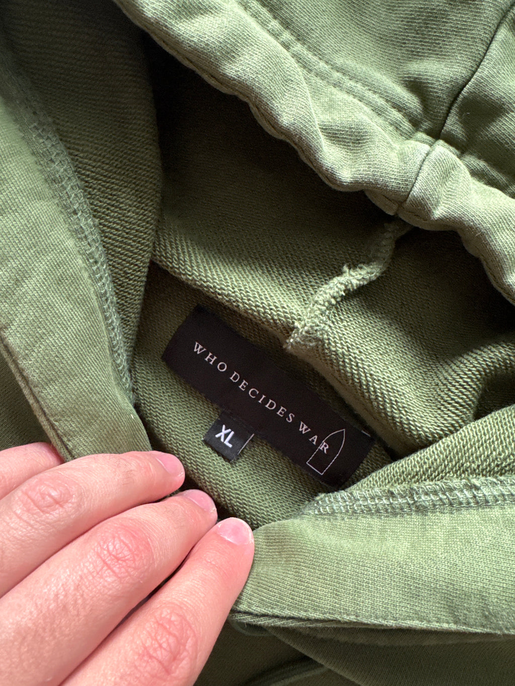 Who Decides War Flame Glass Hooded Pullover Green