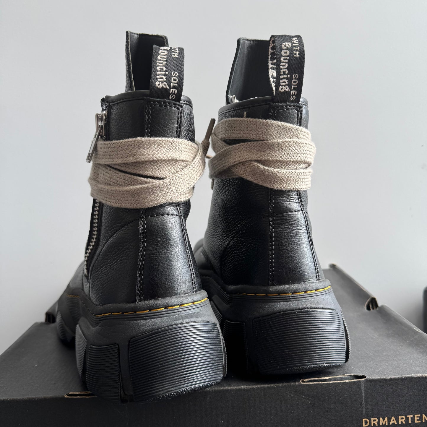 Rick Owens x Dr. Martens 1460 DMXL Jumbo Lace Zip Boot Black