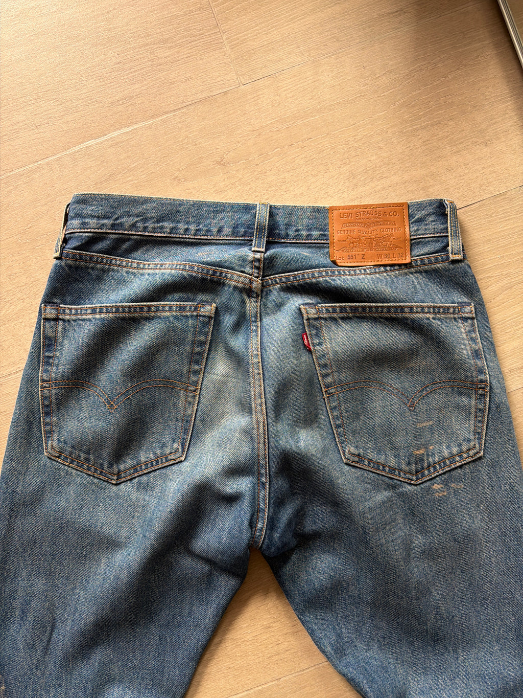 Levis Premium 1961 551 Z Straight Fit Jeans Paint Splatter (30w)