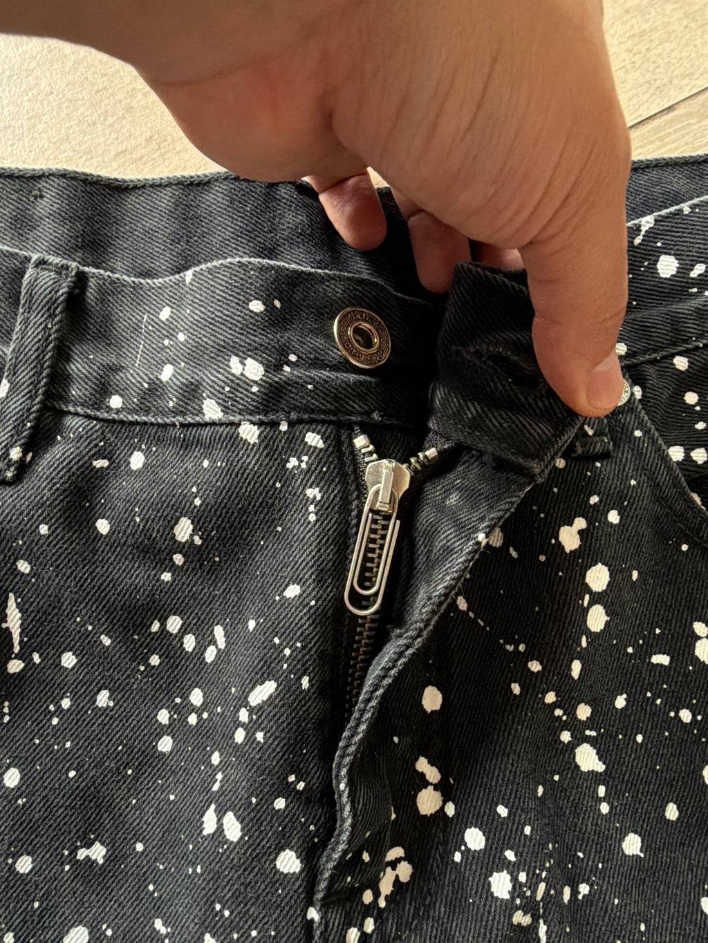 Off-White Black Diag Outline Paint Splatter Jeans “Black”
