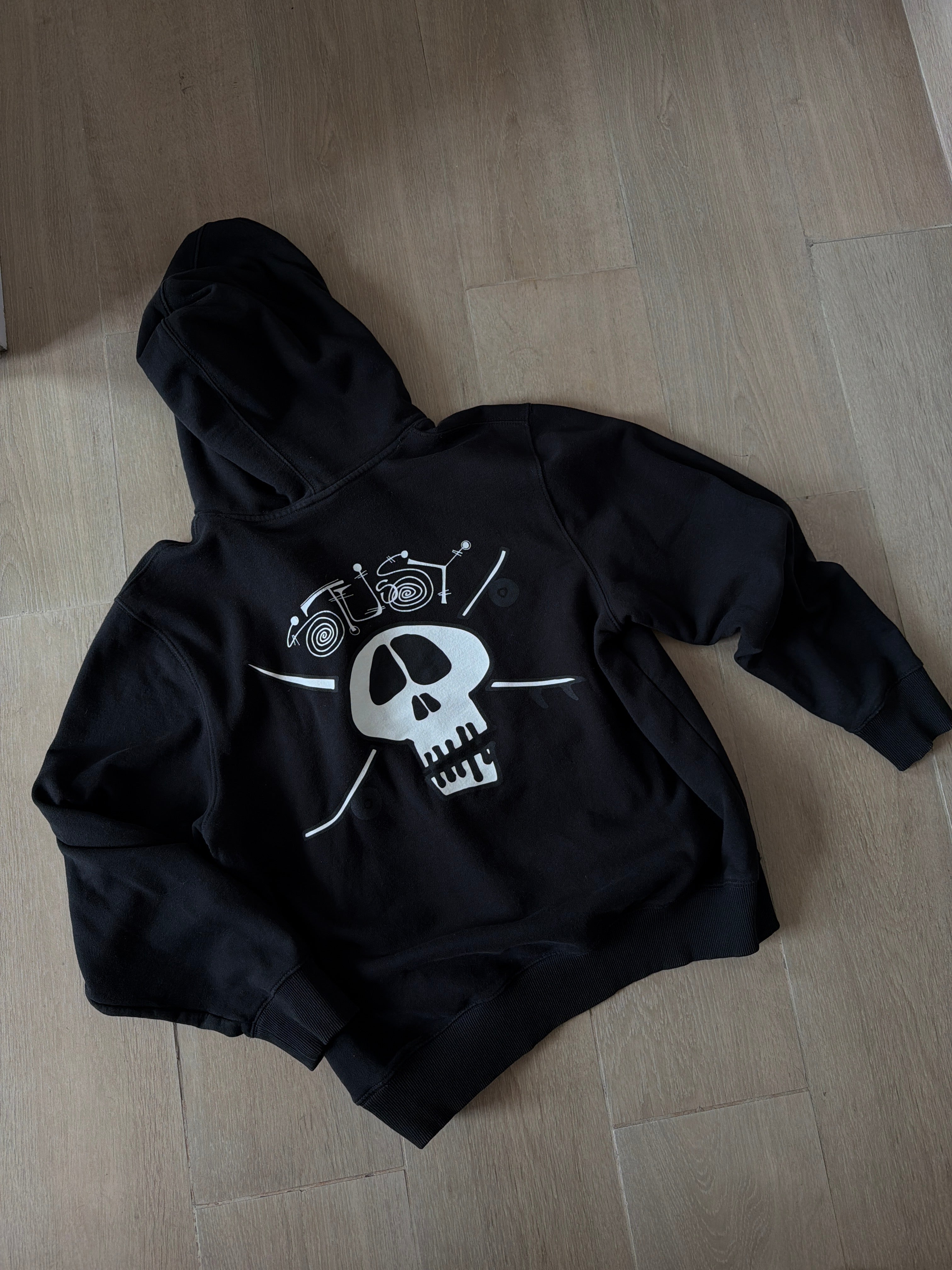 Stüssy Surf Skate Skull Hoodie Black