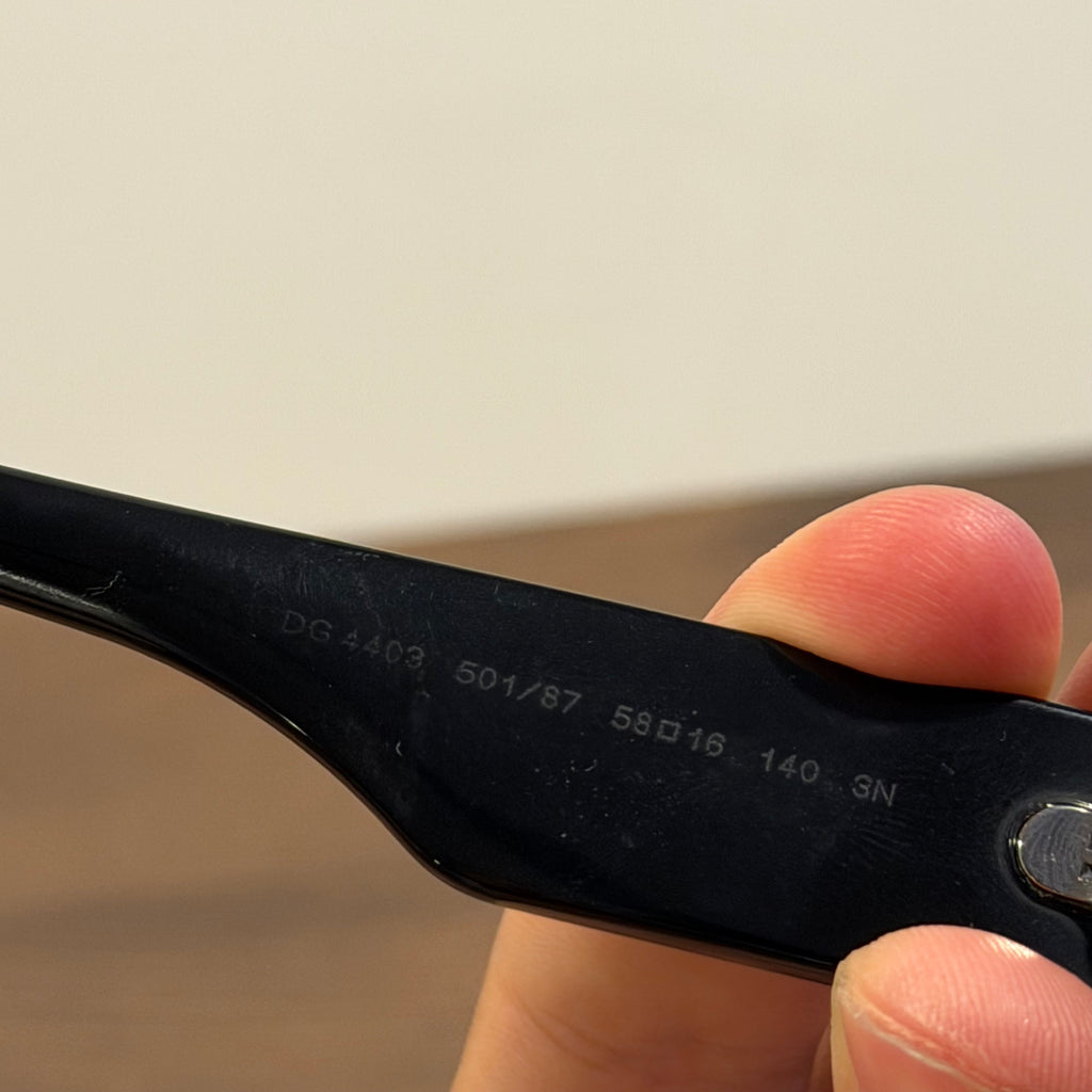 Dolce & Gabanna DG Crossed Sunglasses Black