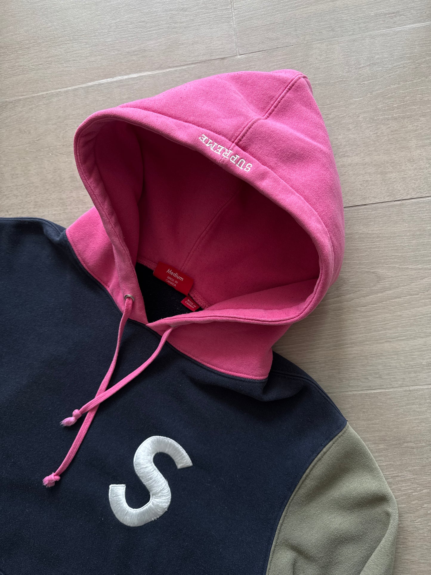 Supreme S Logo Hooded Sweatshirt Colorblock