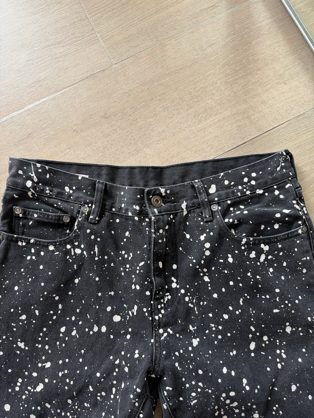 Off-White Black Diag Outline Paint Splatter Jeans “Black”