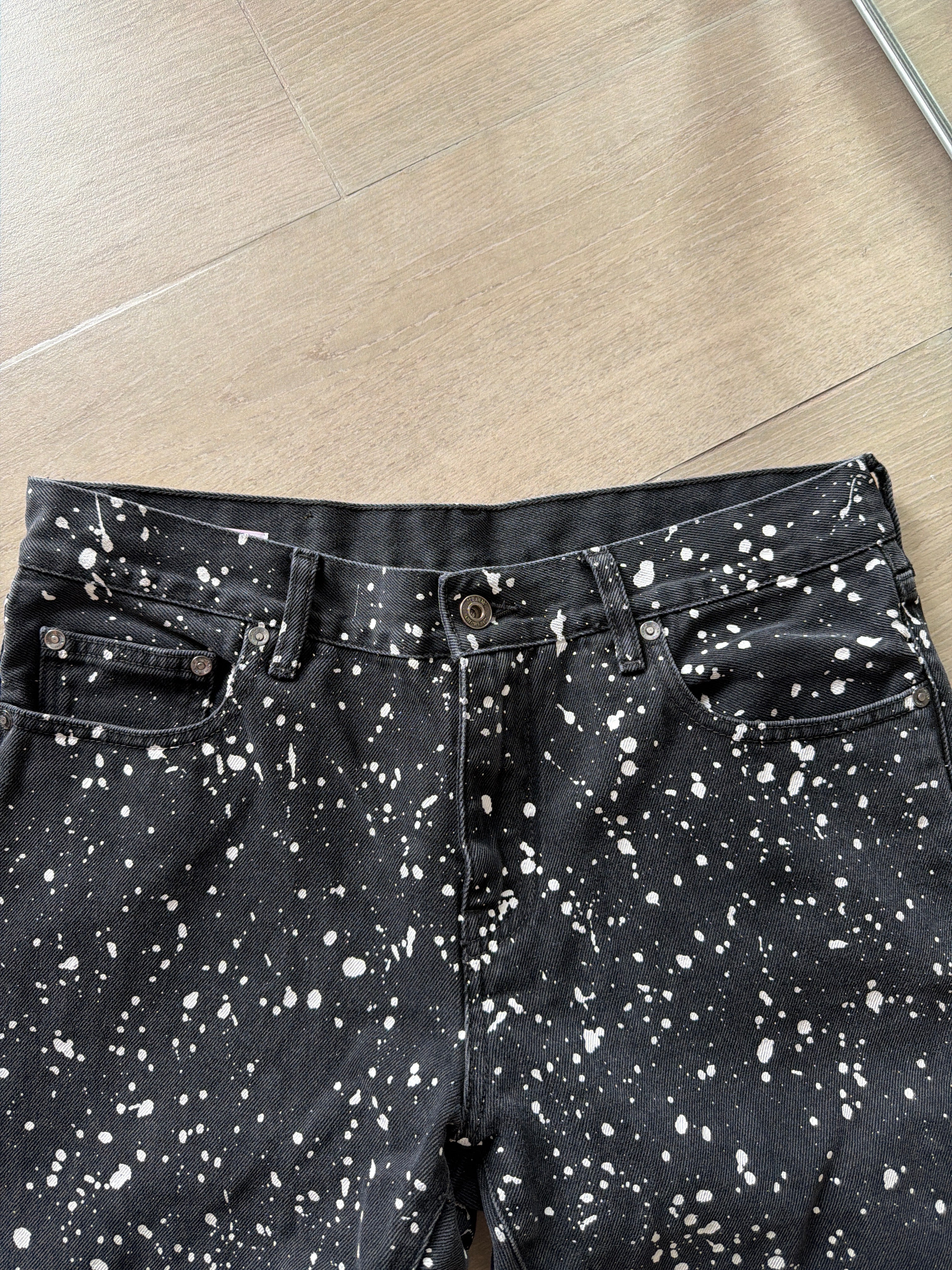 Off-White Black Diag Outline Paint Splatter Jeans “Black”