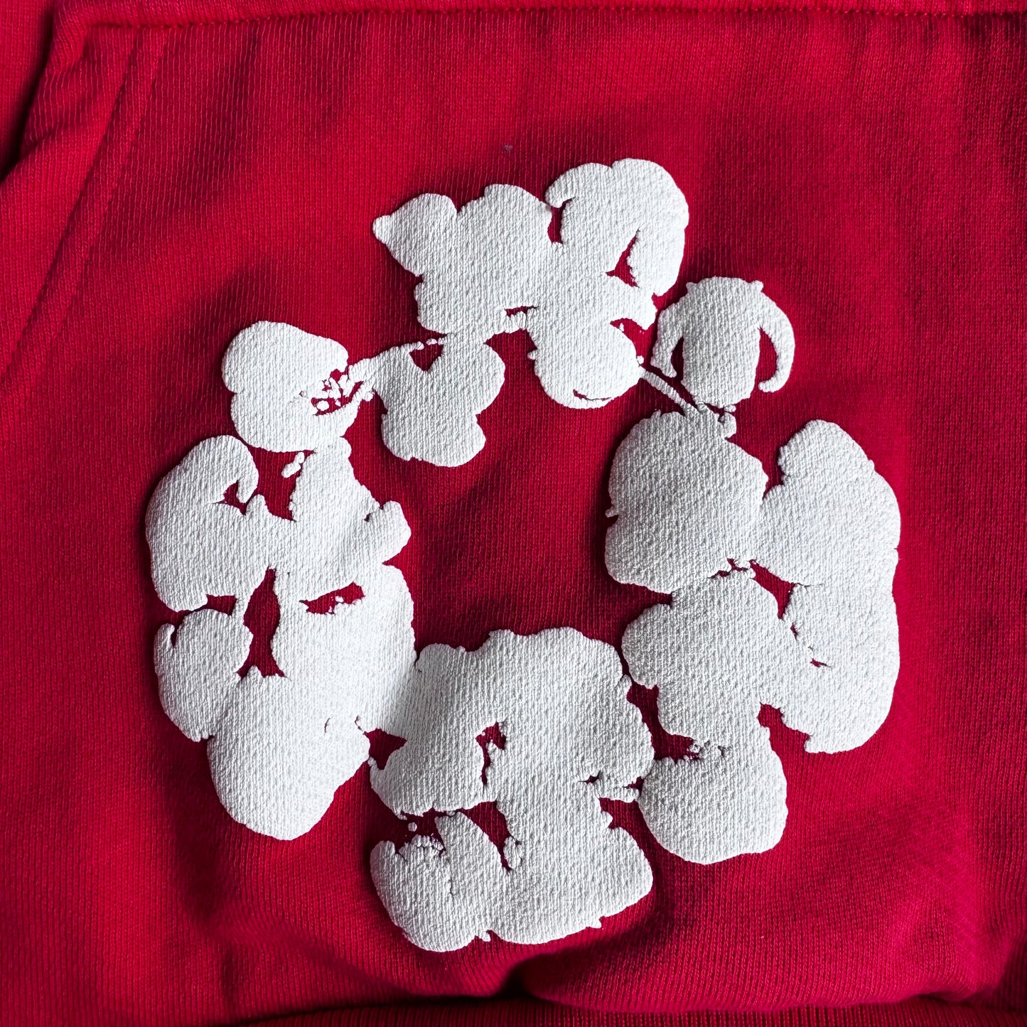 Denim Tears Cotton Wreath Hooded Sweatshirt Red