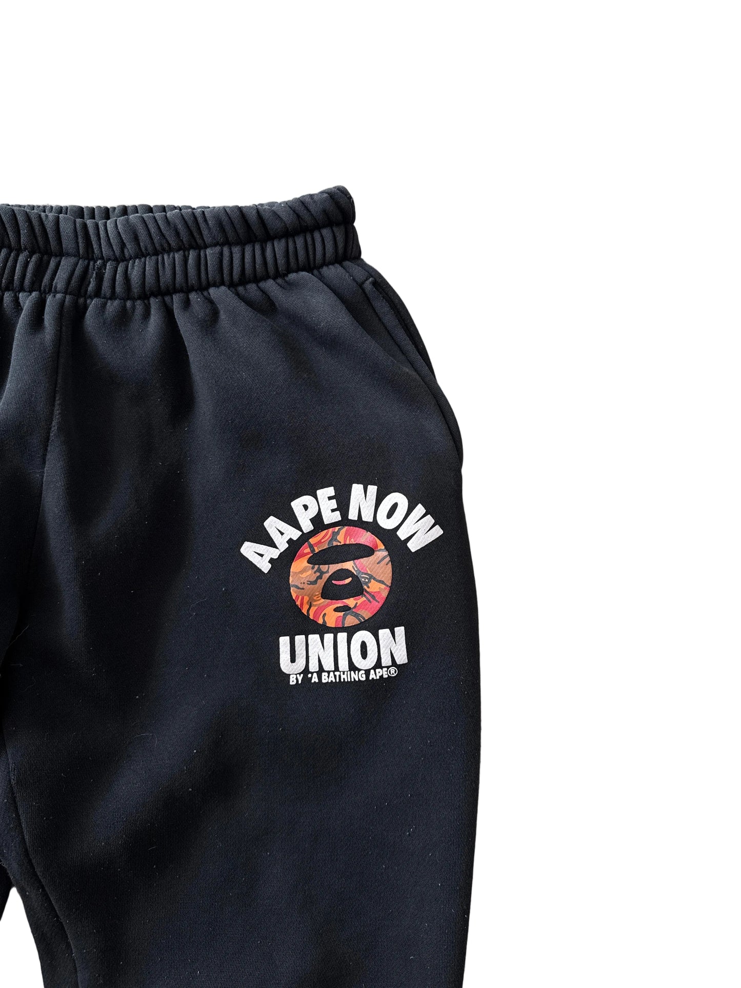 AAPE By Bape Big Logo Sweatpants Black