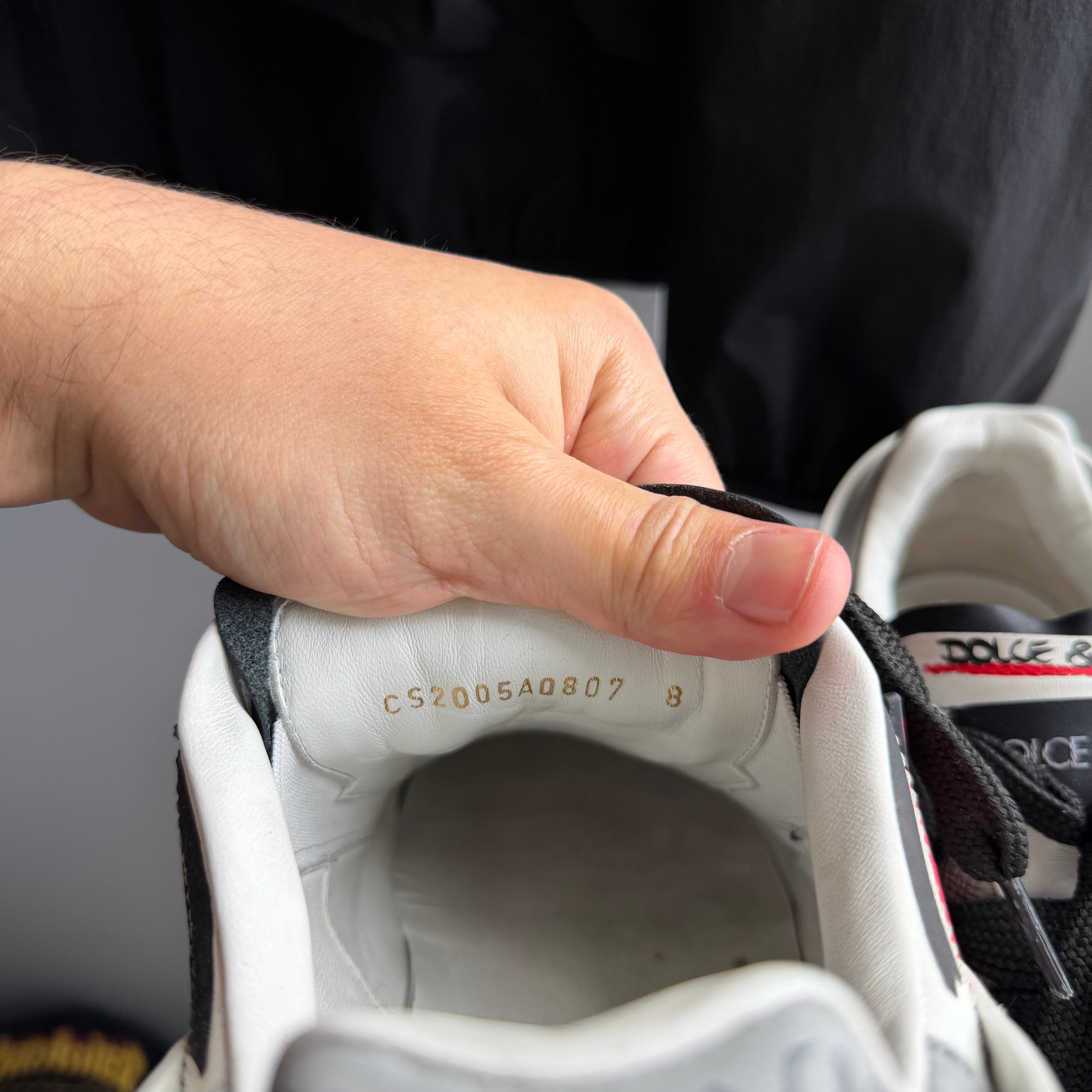 Dolce & Gabanna Tricolor Leather Graffiti Print Portofino Sneakers