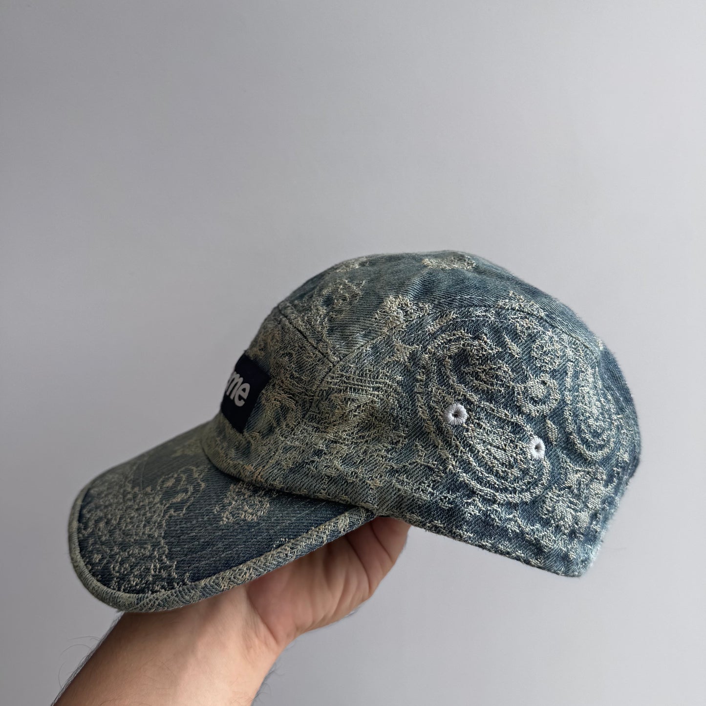 Supreme Bandana Jacquard Denim Camp Cap SS25