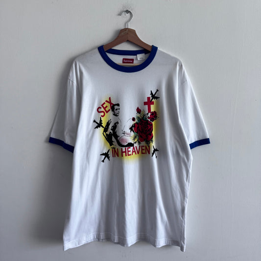 Supreme Sex In Heaven White Ringer Tee