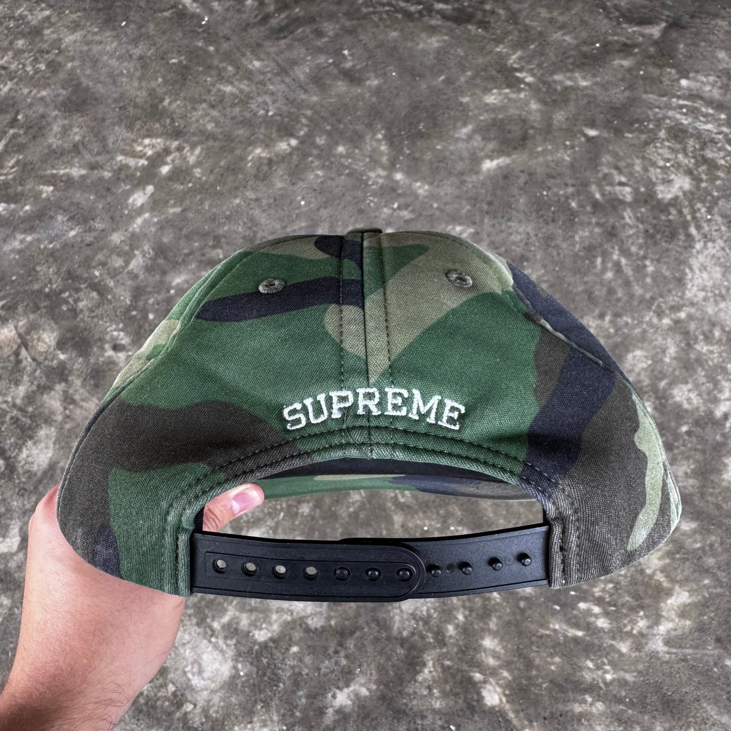 Supreme High Protein Woodland Camo 5-Panel Hat