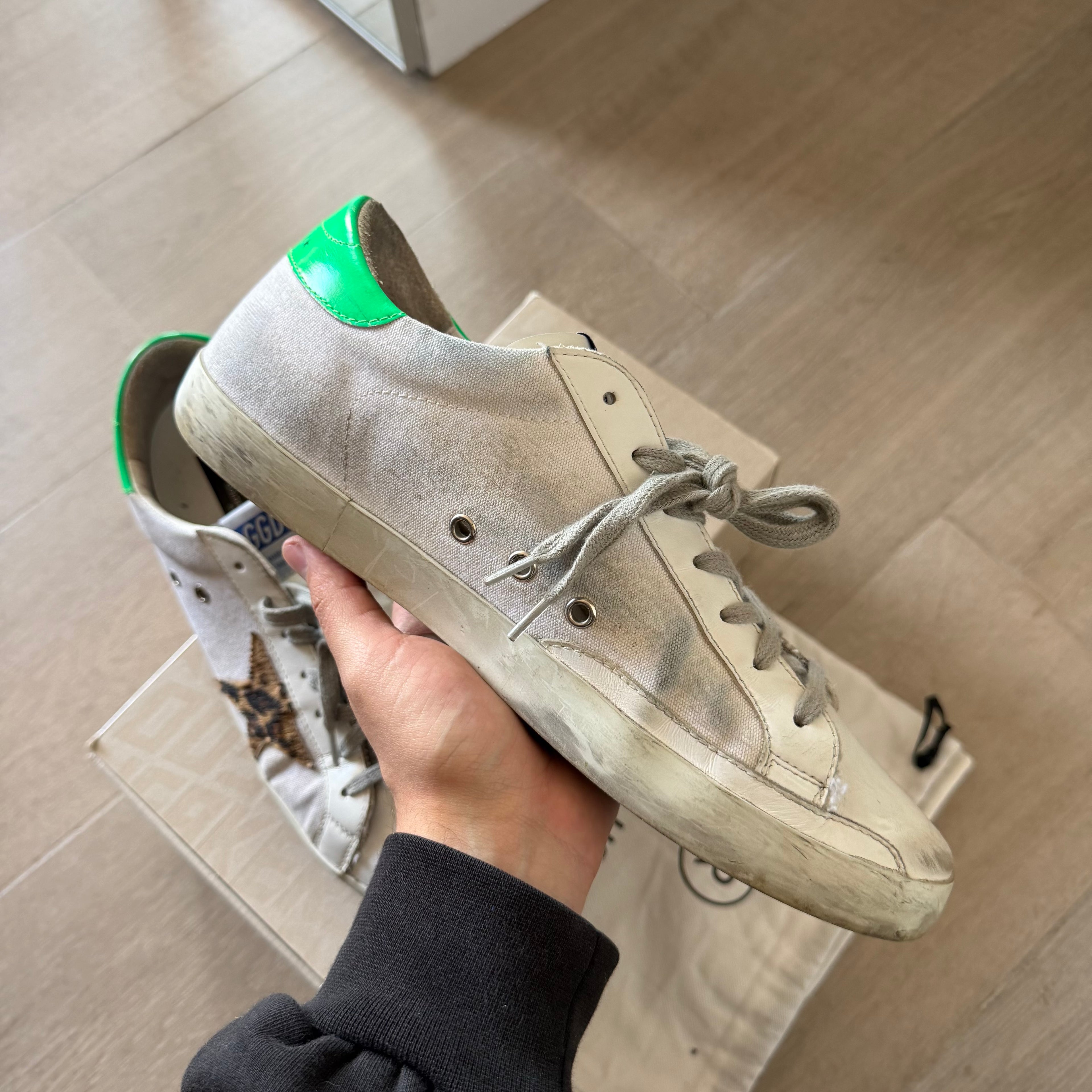 Golden Goose Superstar Canvas Animal Print Sneakers
