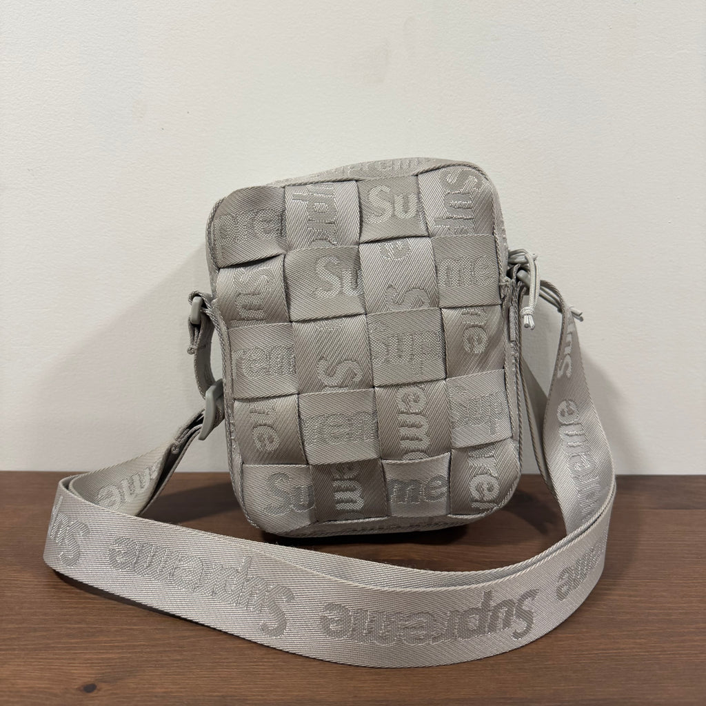 Supreme Woven Shoulder Bag Grey