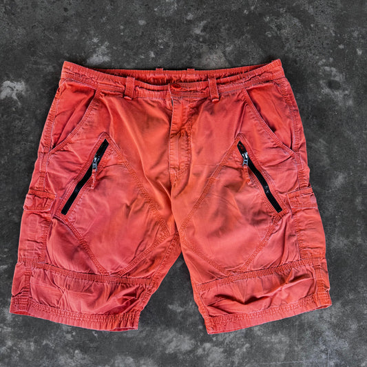 2000s Armani Exchange Cargo Shorts Orange
