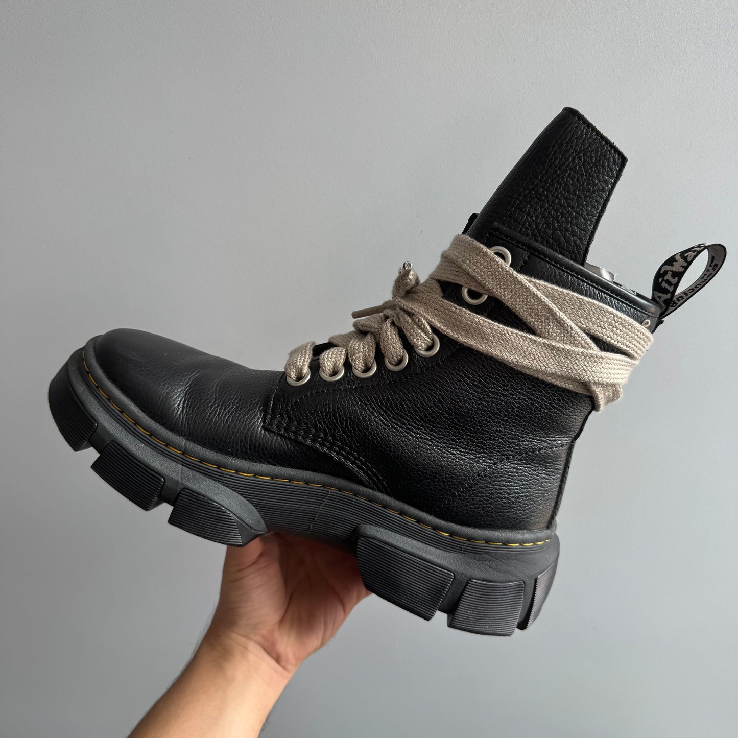 Rick Owens x Dr. Martens 1460 DMXL Jumbo Lace Zip Boot Black