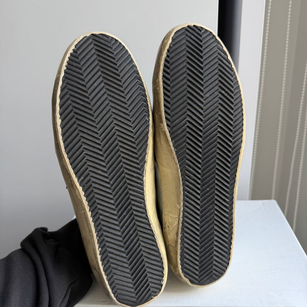 Golden Goose Super-Star Silver Semi Sneakers