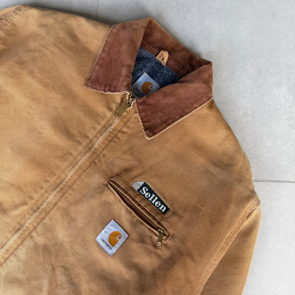 1990s Vintage Carhartt Detroit Jacket Tan “Sellen”