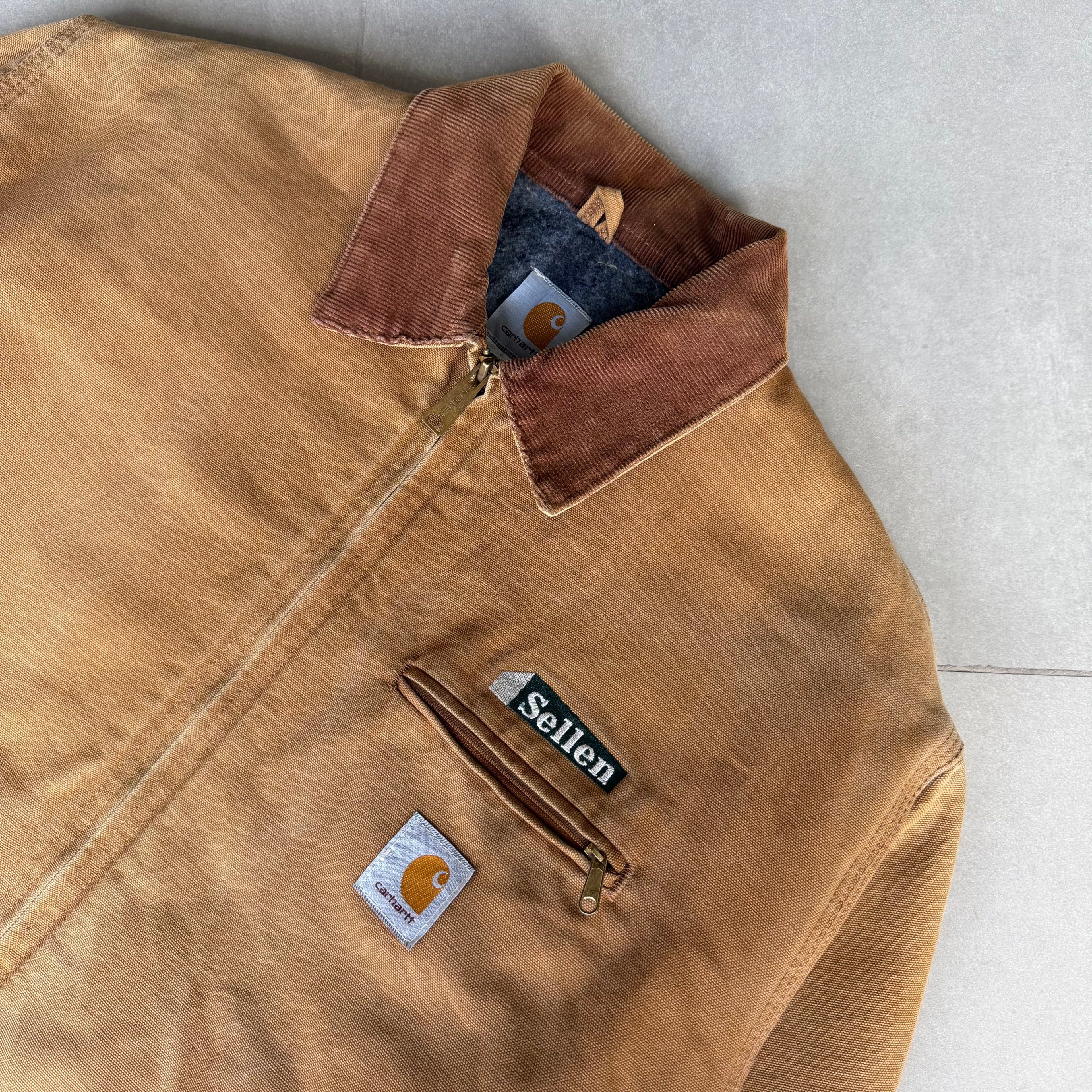 1990s Vintage Carhartt Detroit Jacket Tan “Sellen”