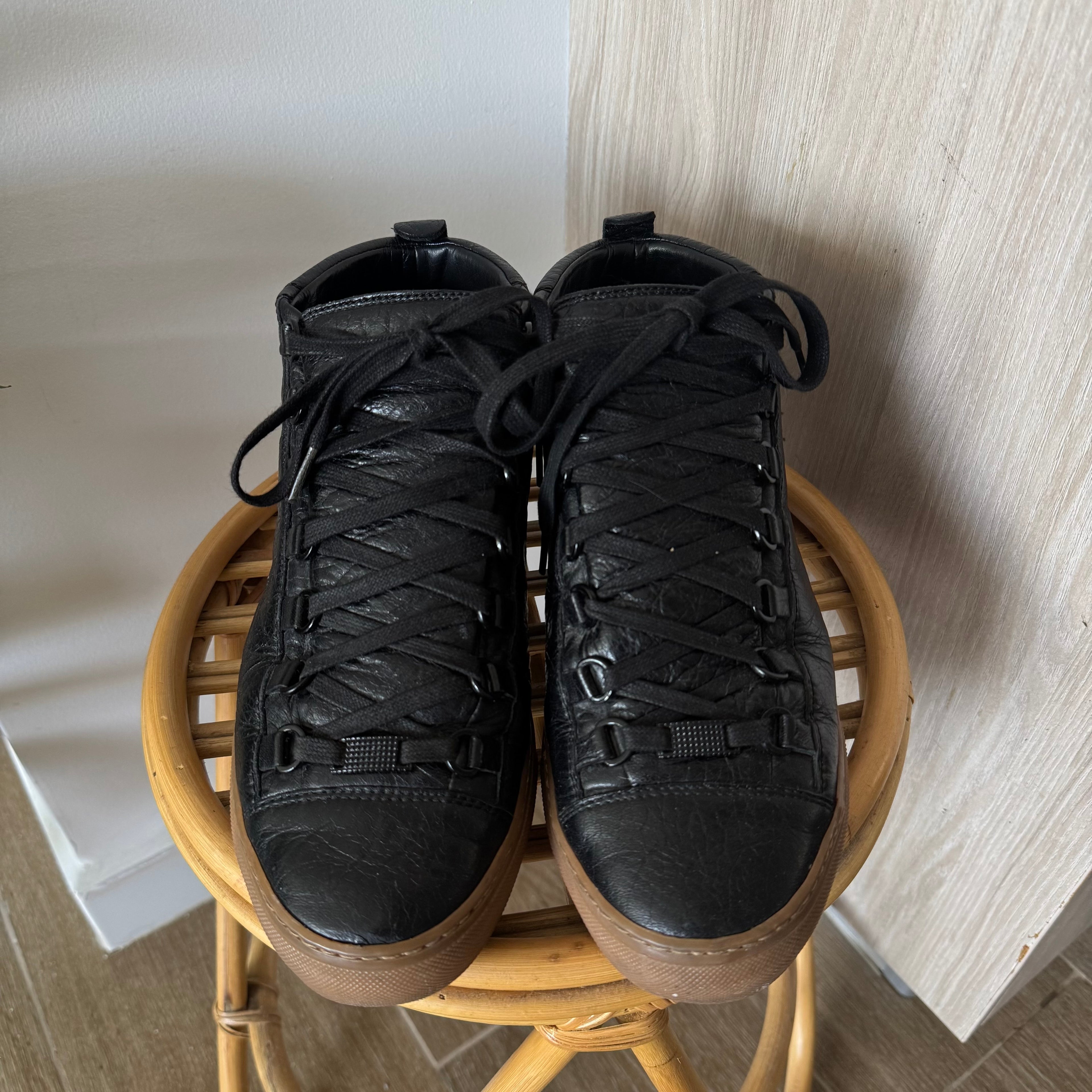 Balenciaga Arena High Top Black/Gum Sneakers