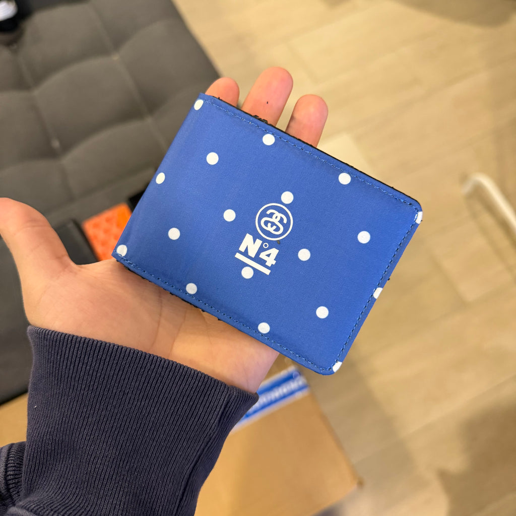 Stüssy N4 Polka Dot Bifold Wallet Blue