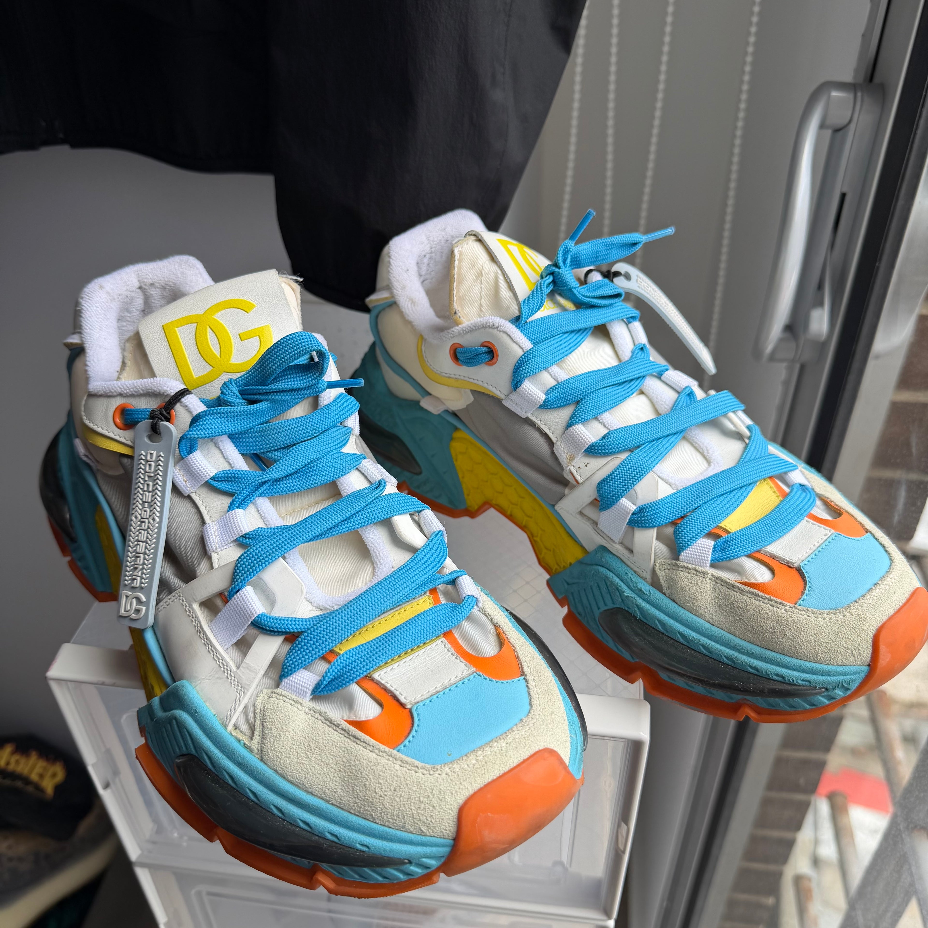 Dolce & Gabanna Airmaster Blue/White Sneakers
