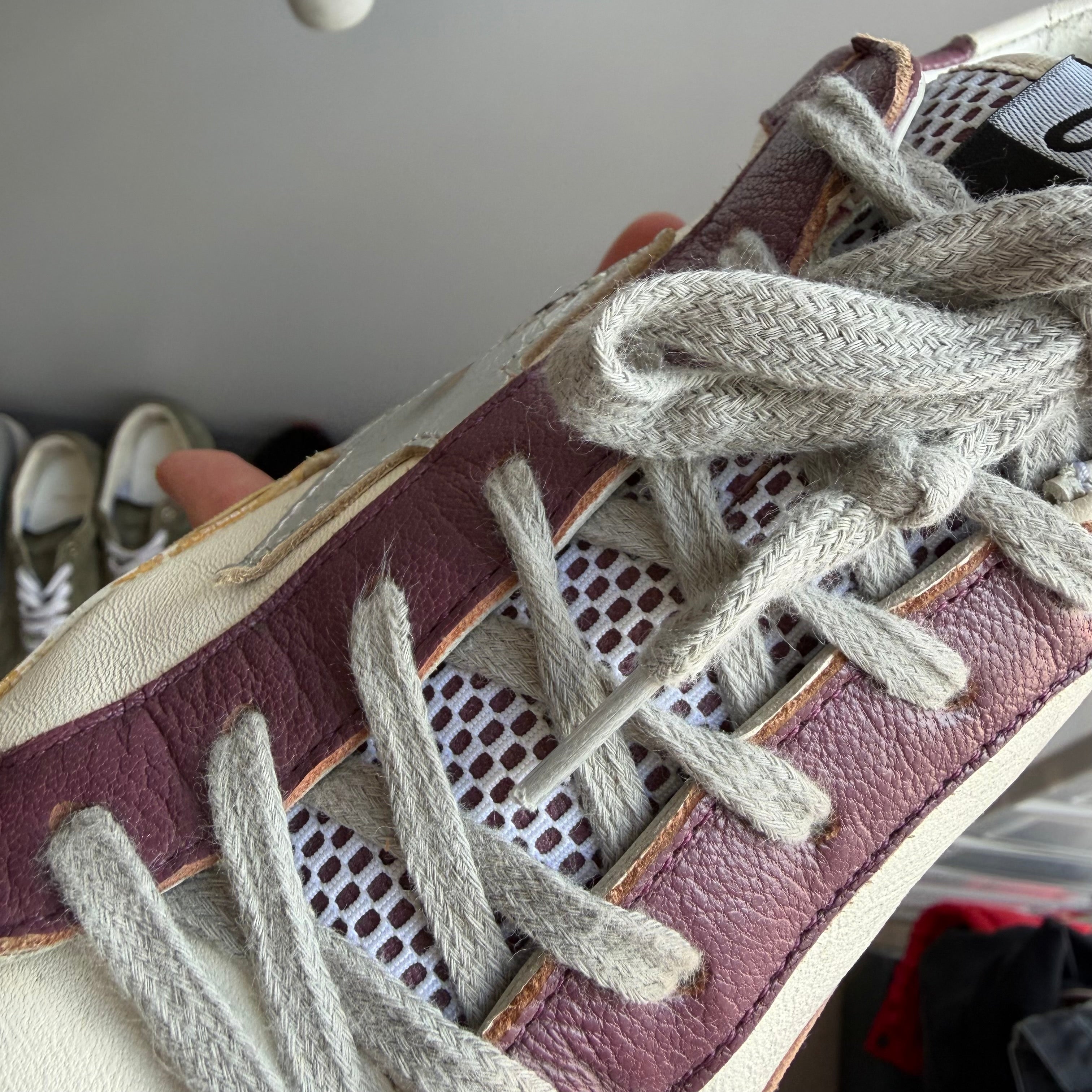 Golden Goose Super-Star Burgundy/Platinum