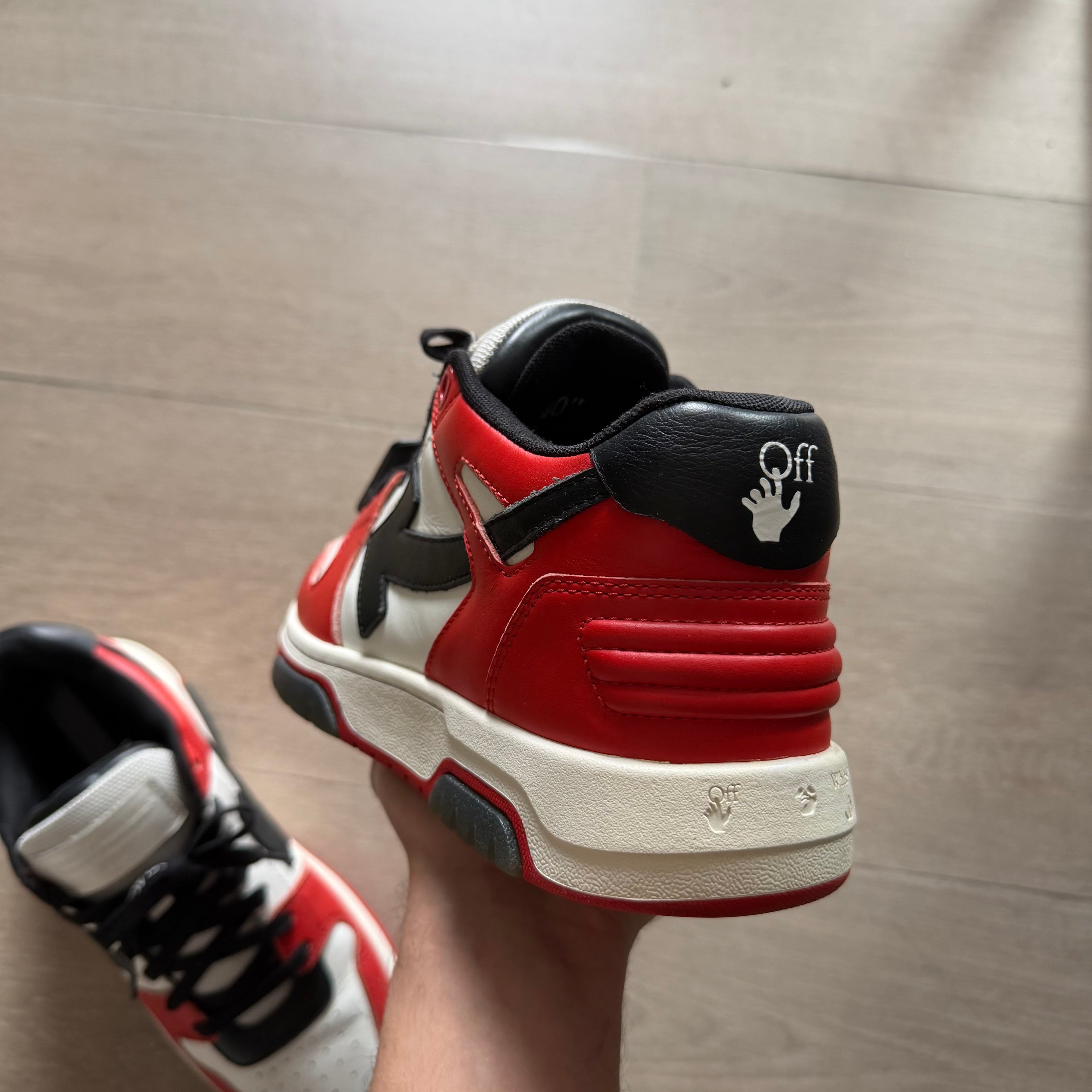 Off-White Out Of Office OOO Low Top Sneakers Red/Black