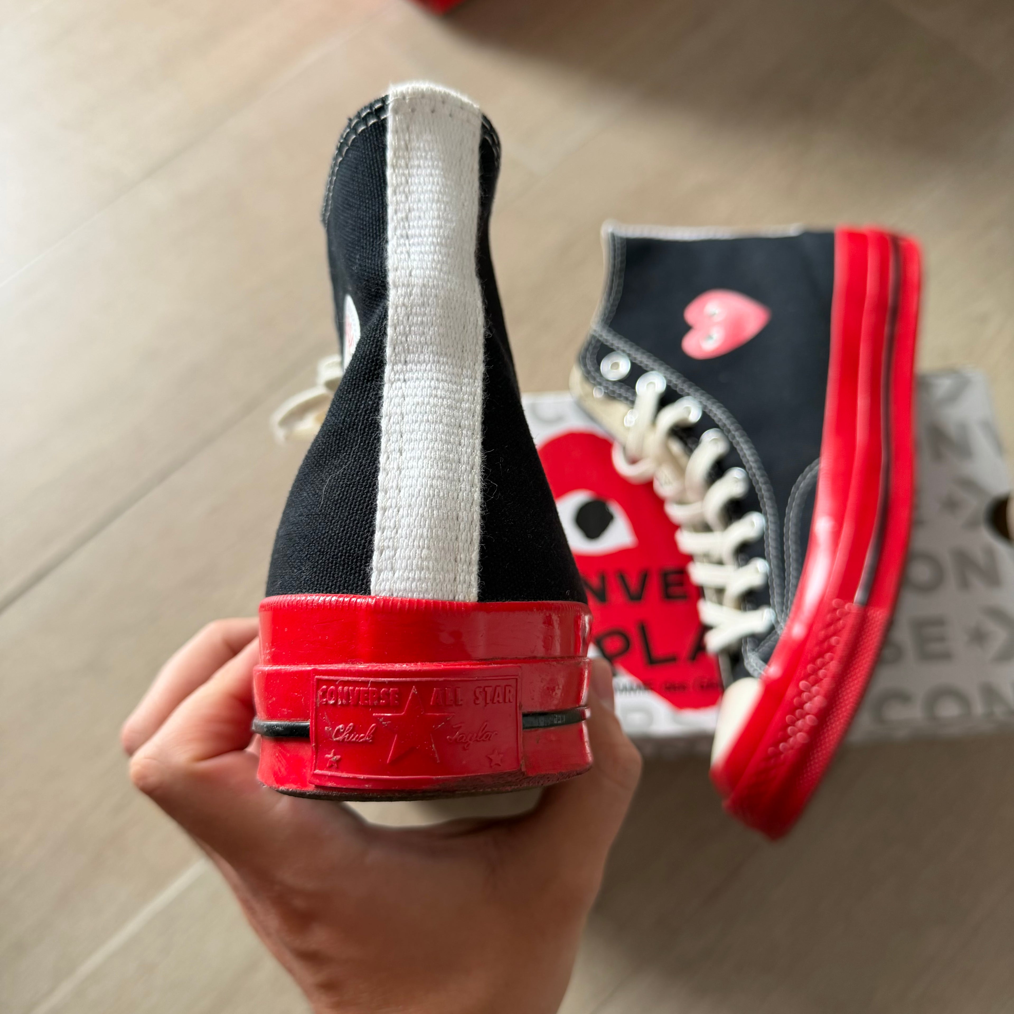 Converse x CDG Play Chuck Taylor 70 Hi Sneakers