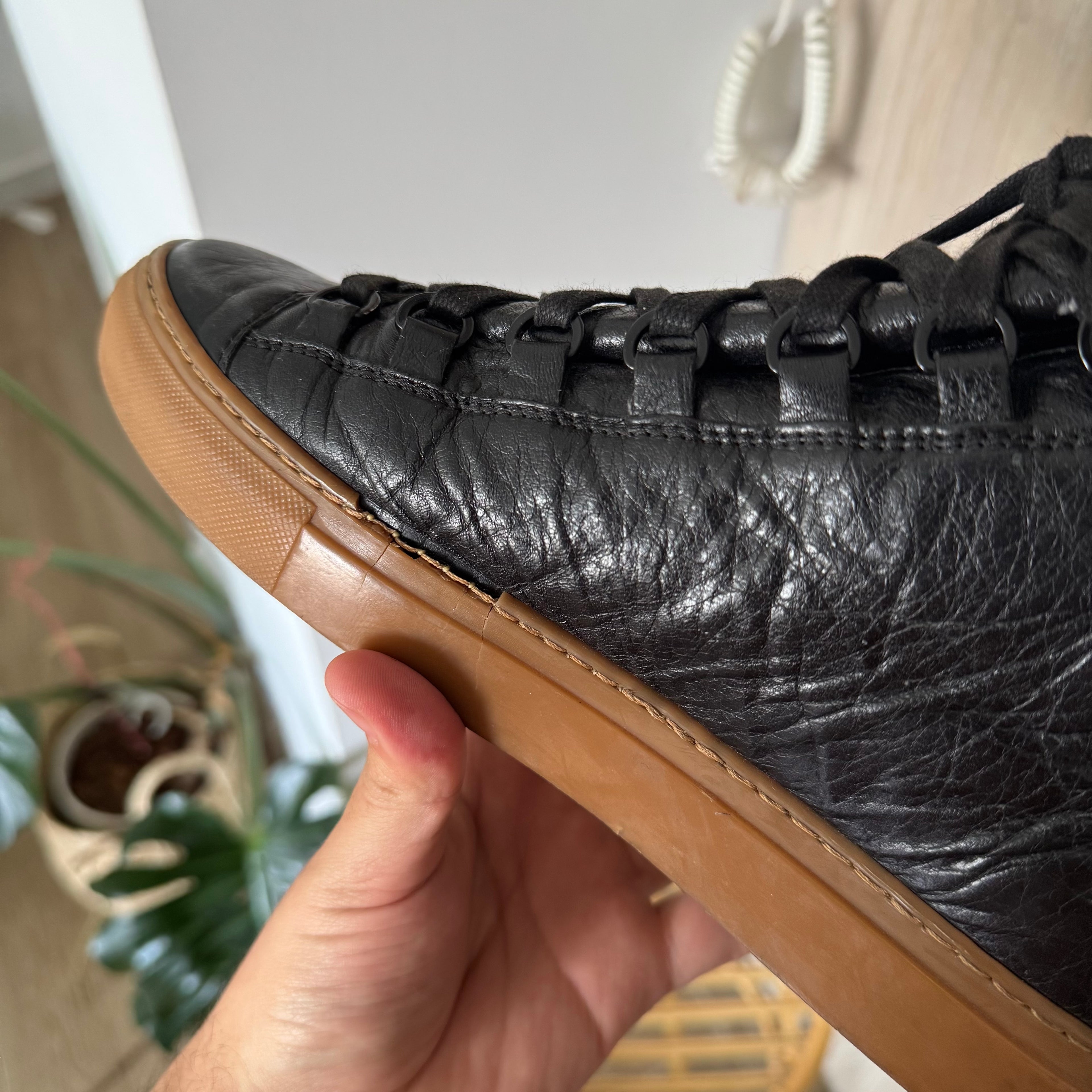 Balenciaga Arena High Top Black/Gum Sneakers