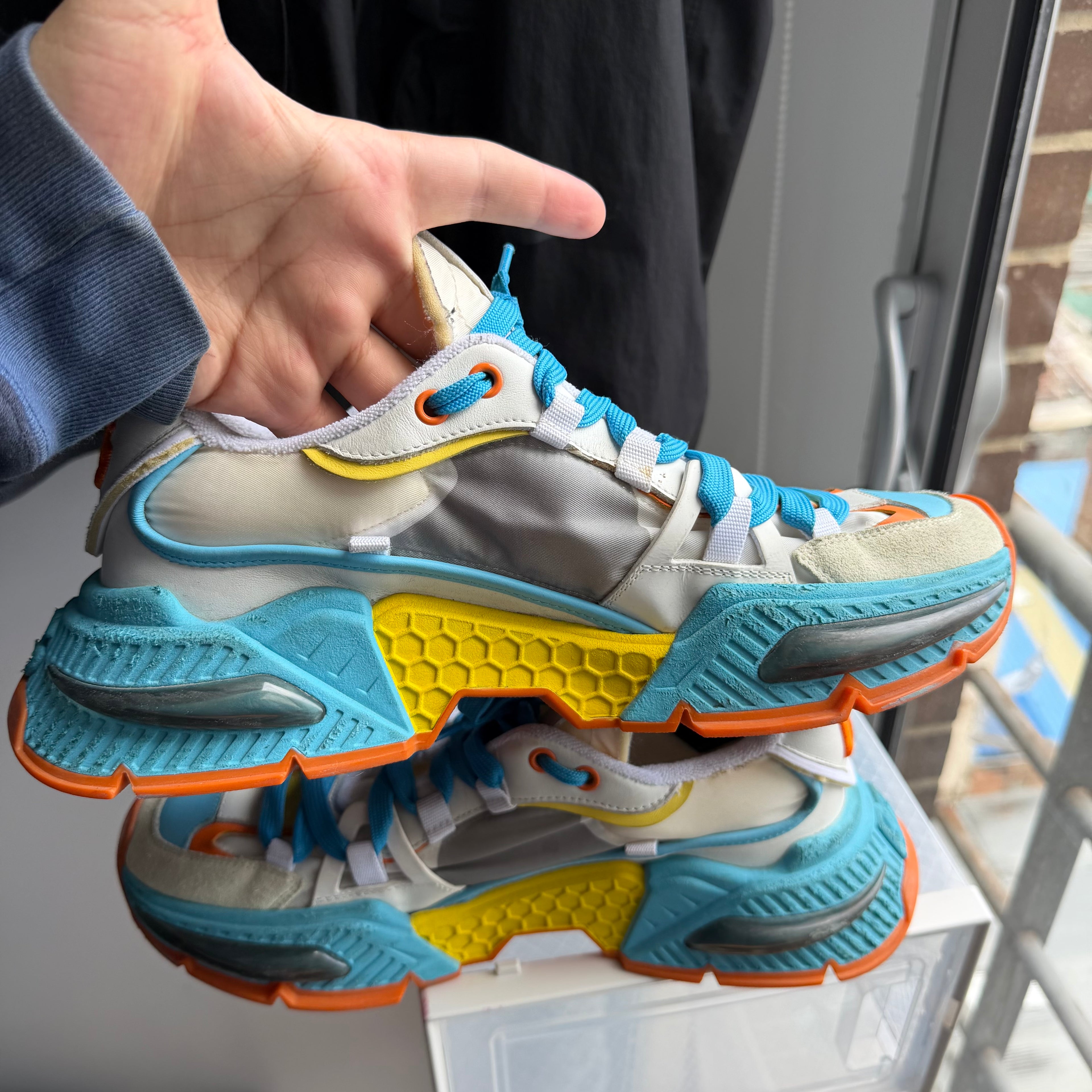 Dolce & Gabanna Airmaster Blue/White Sneakers