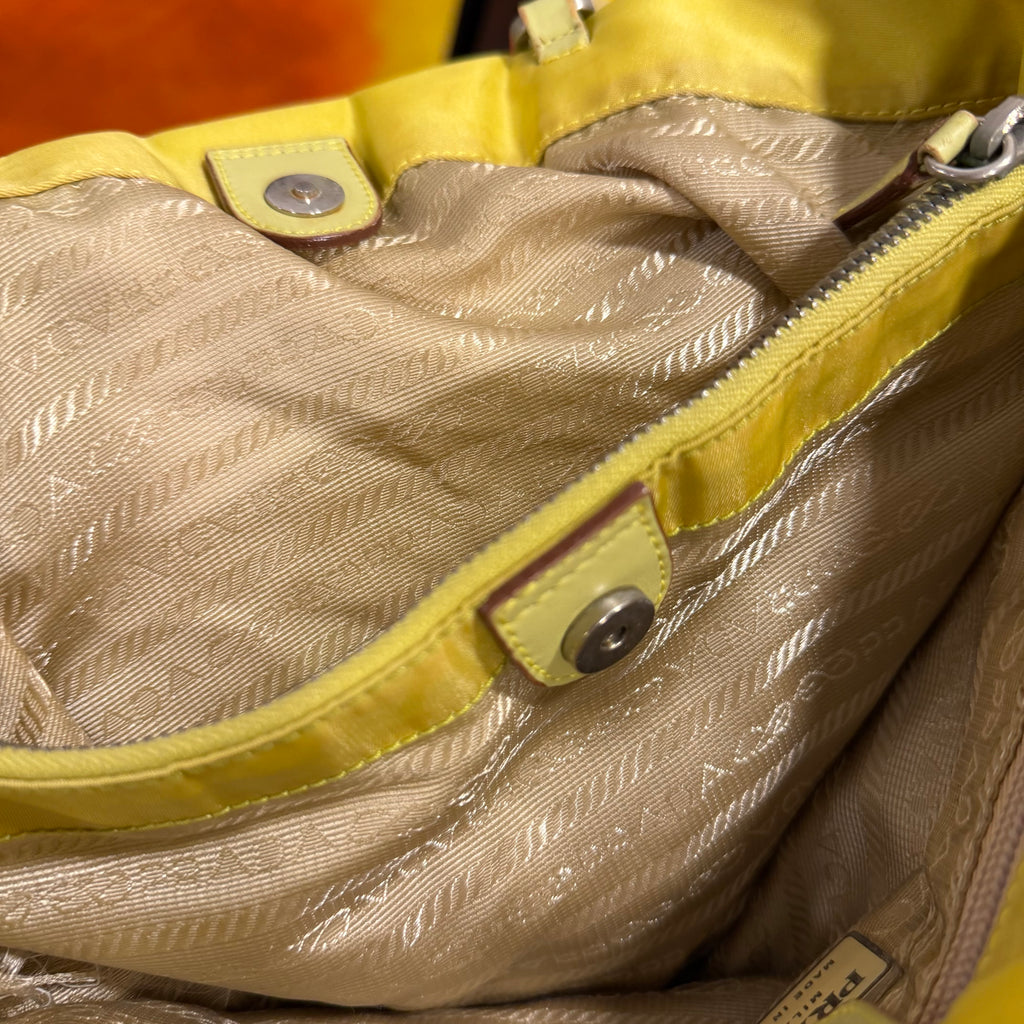 2000s Prada Giallo Yellow Nylon Bag