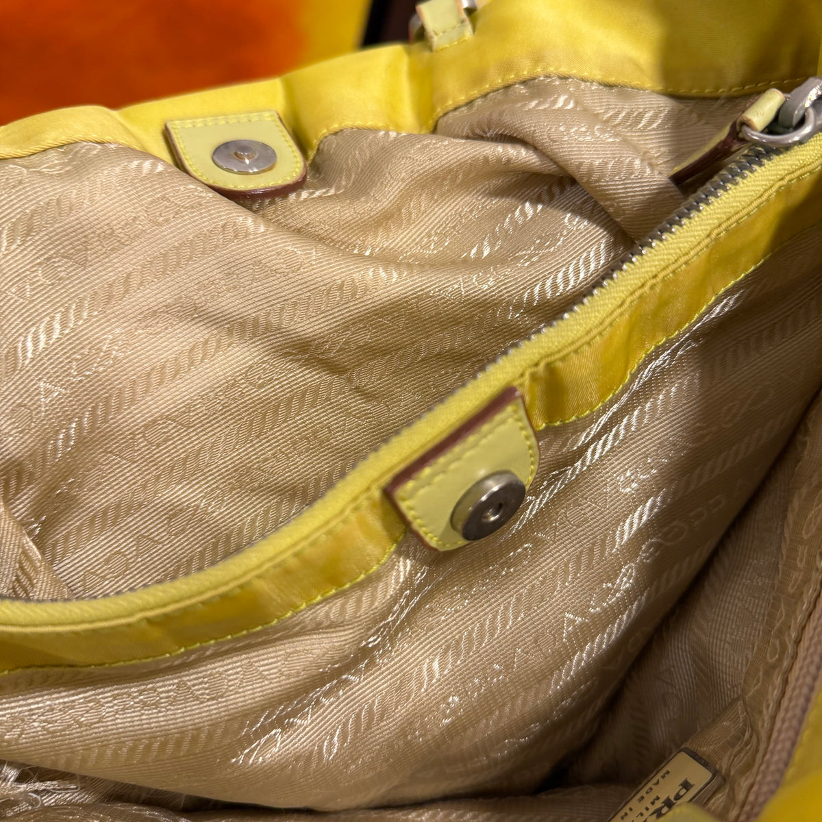 2000s Prada Giallo Yellow Nylon Bag