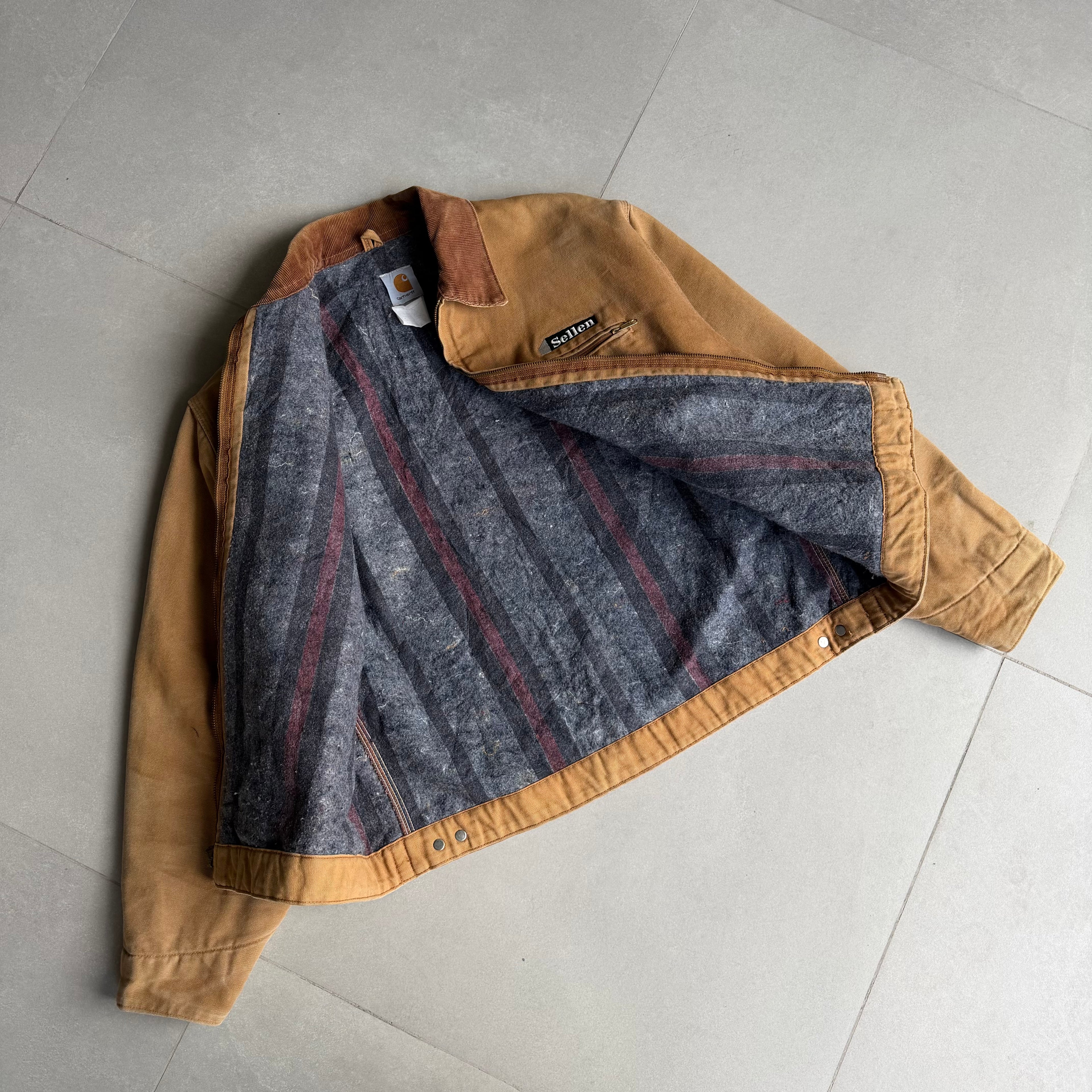 1990s Vintage Carhartt Detroit Jacket Tan “Sellen”