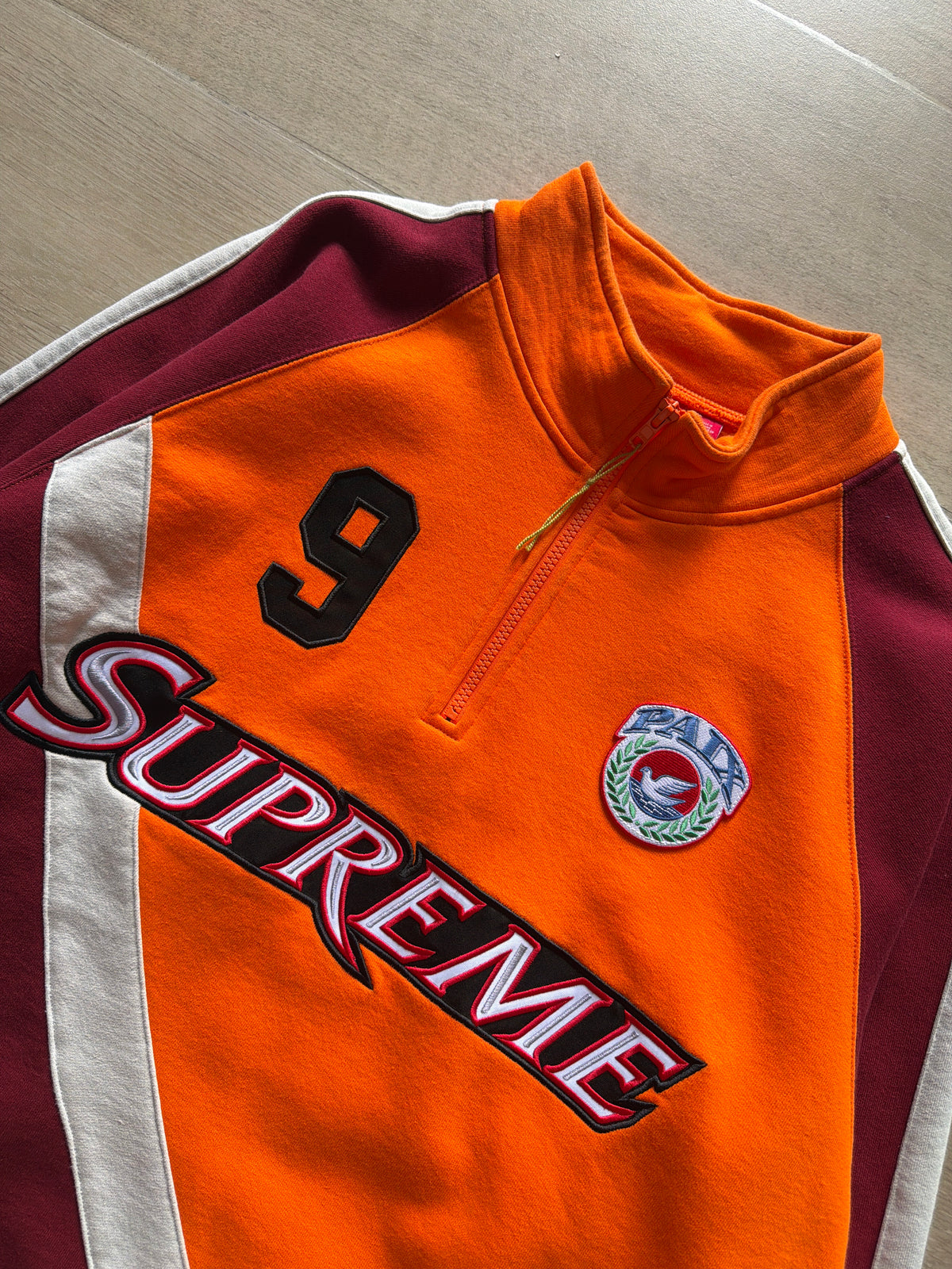 Supreme Equipé Half Zip Sweatshirt Dark Orange (L)