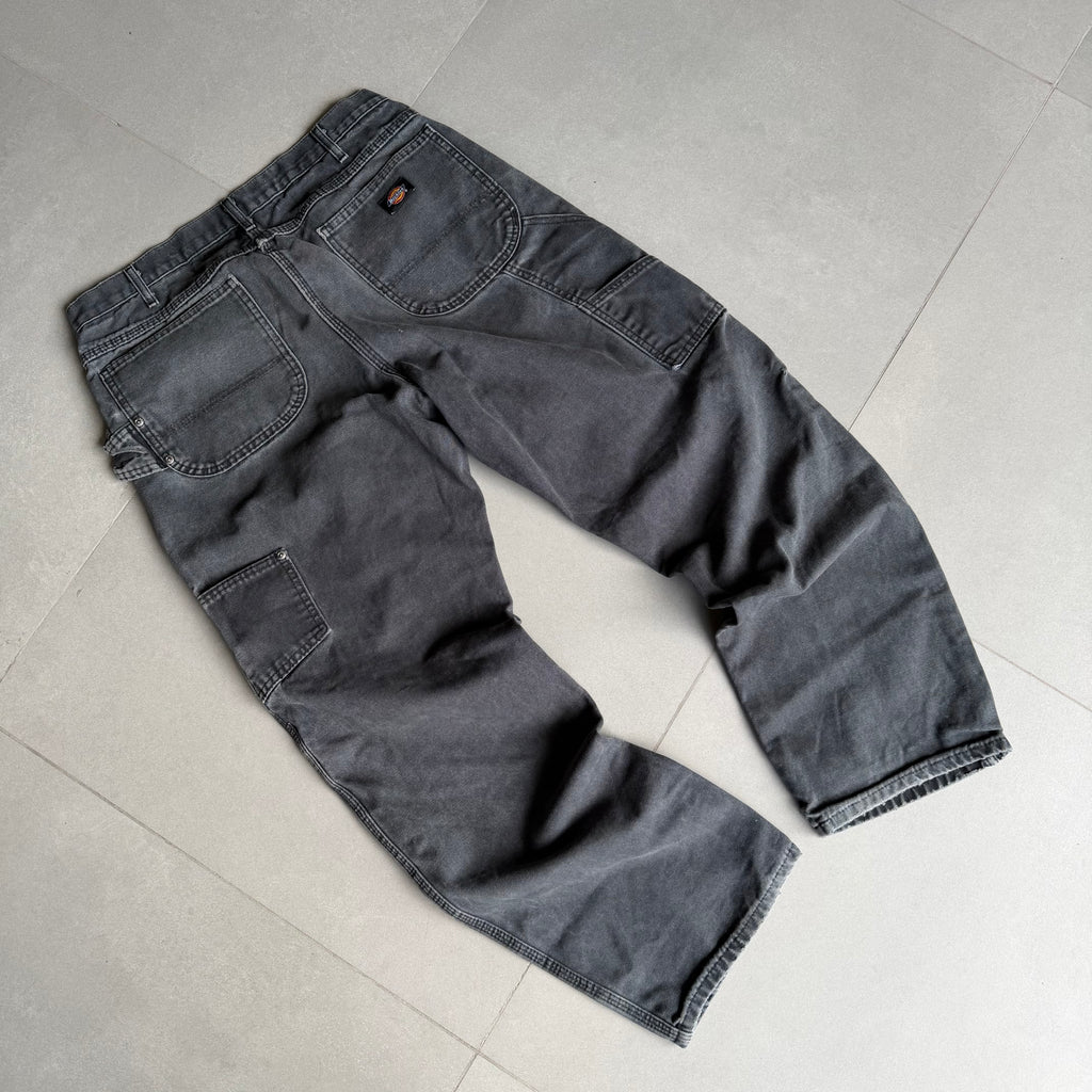 2000s Faded Dickies Carpenter Pants Black