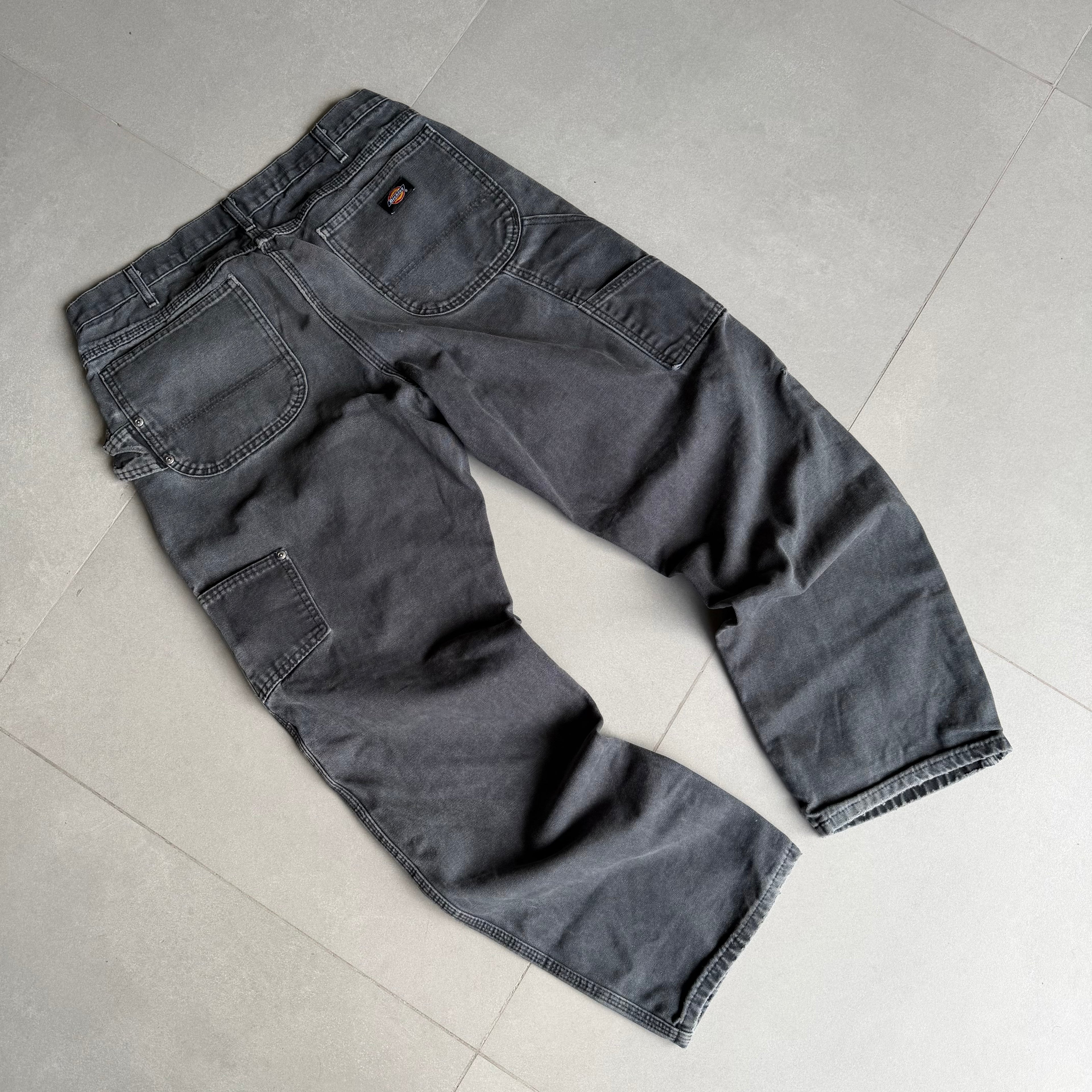 2000s Faded Dickies Carpenter Pants Black