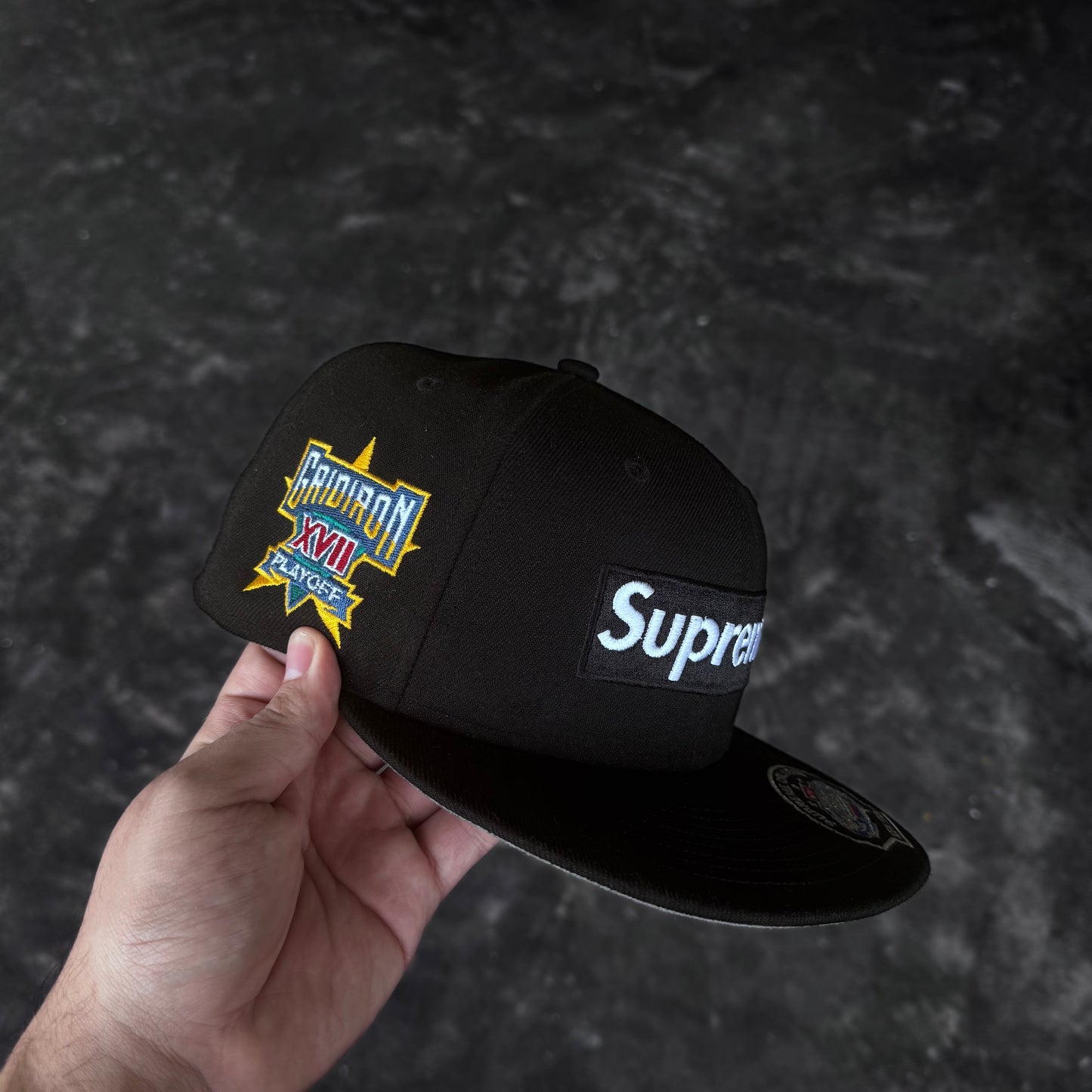 Supreme Championships Box Logo New Era Fitted Hat 7 1/4 Black