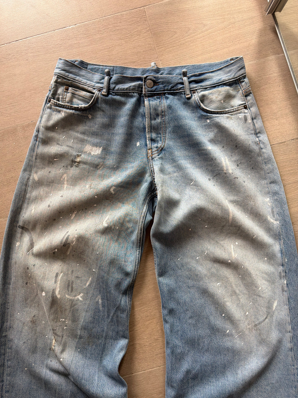 Acne Studios Wide Leg Painter Jeans “Blue”