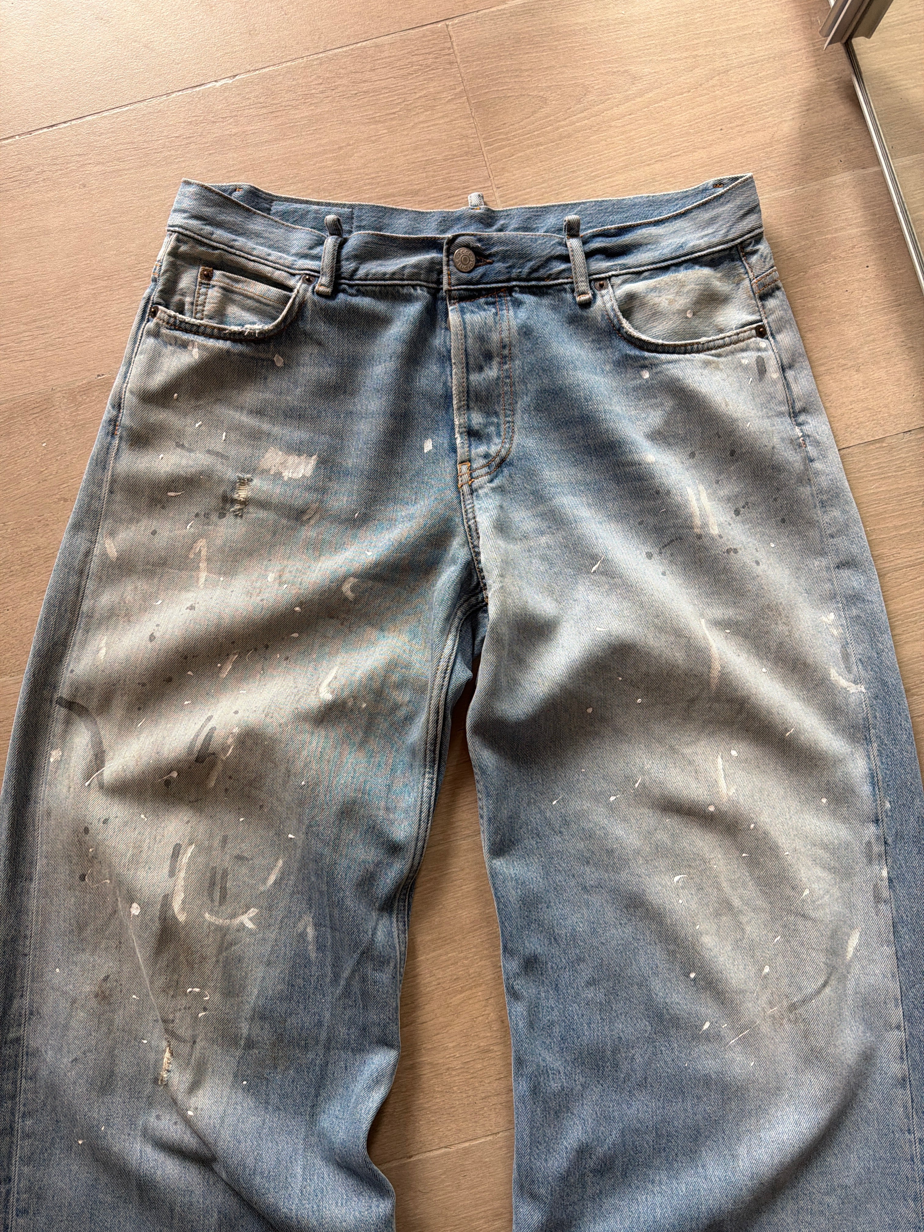 Acne Studios Wide Leg Painter Jeans “Blue”