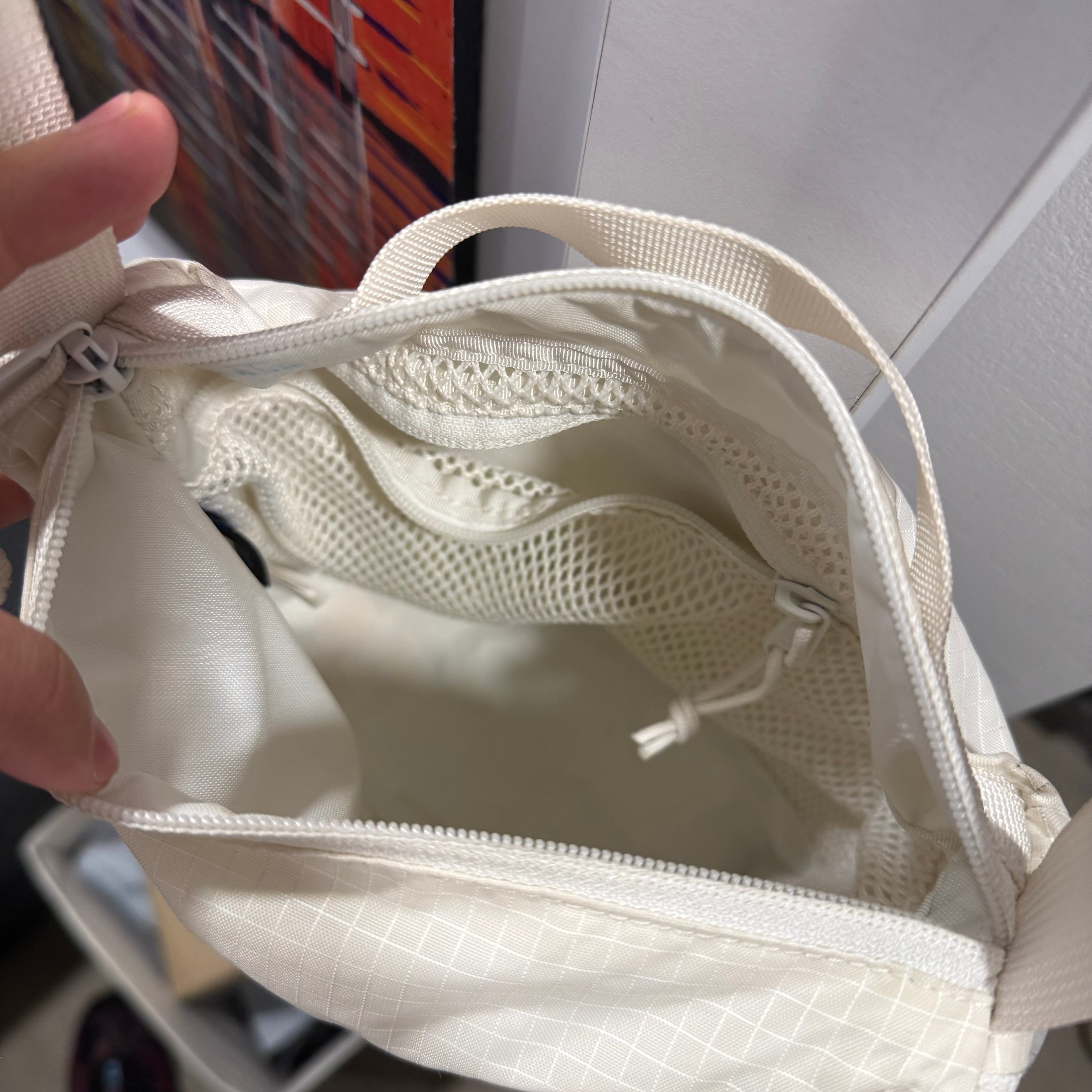 Supreme Logo Messenger Bag White