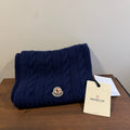 Moncler Wool Knit Scarf Blue