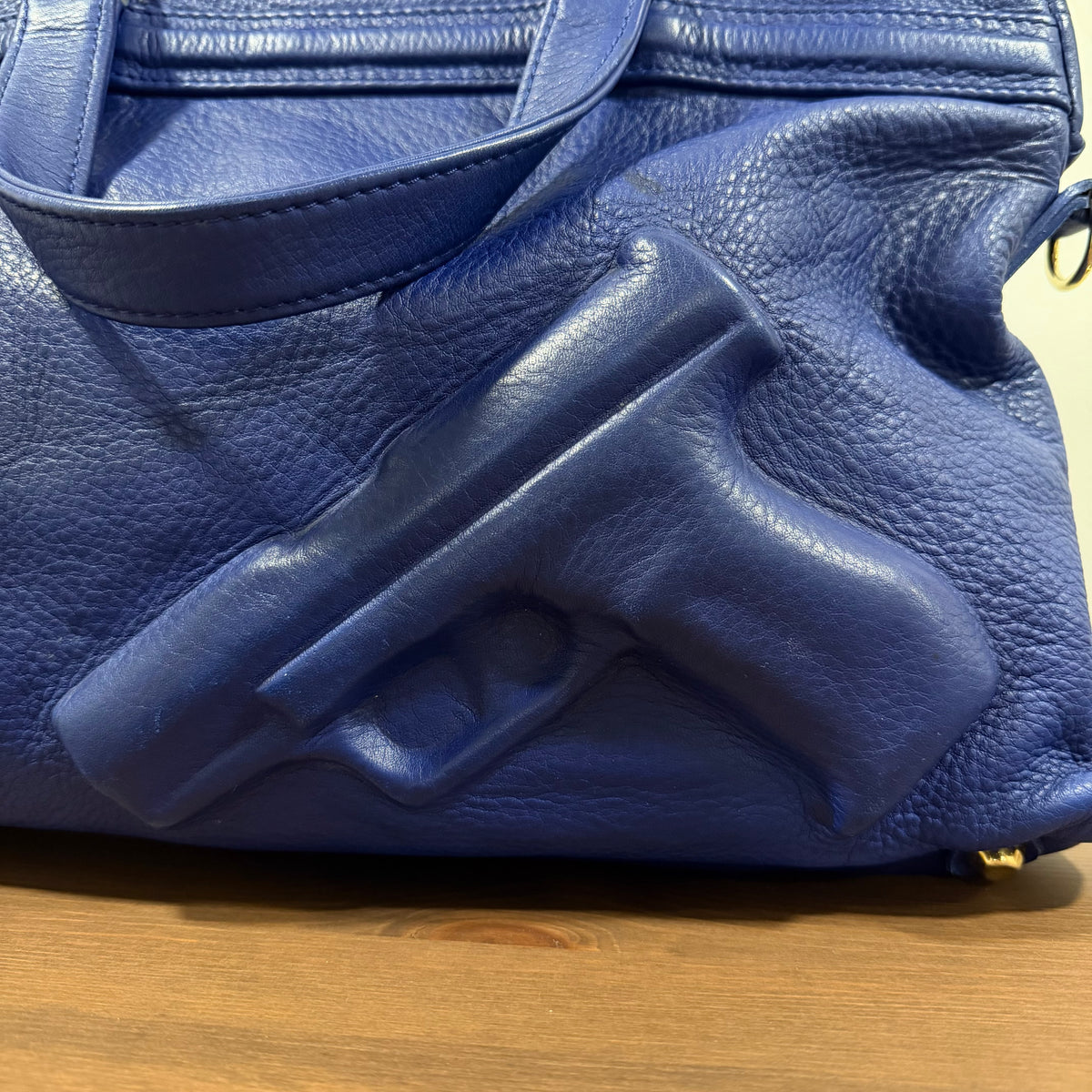 Vlieger & Vandam Leather Gun Bag Blue