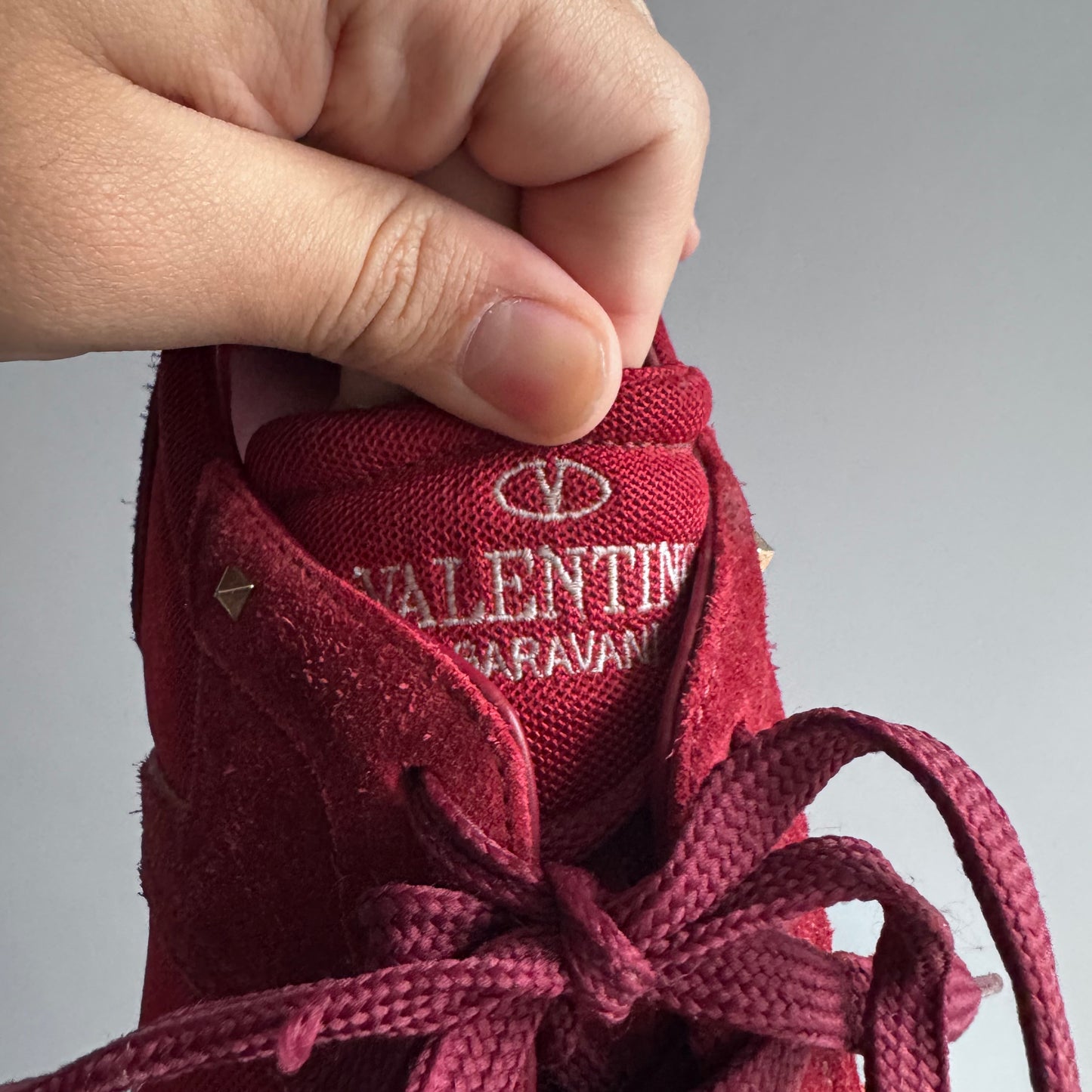 Valentino Garavani Red Suede Sneakers