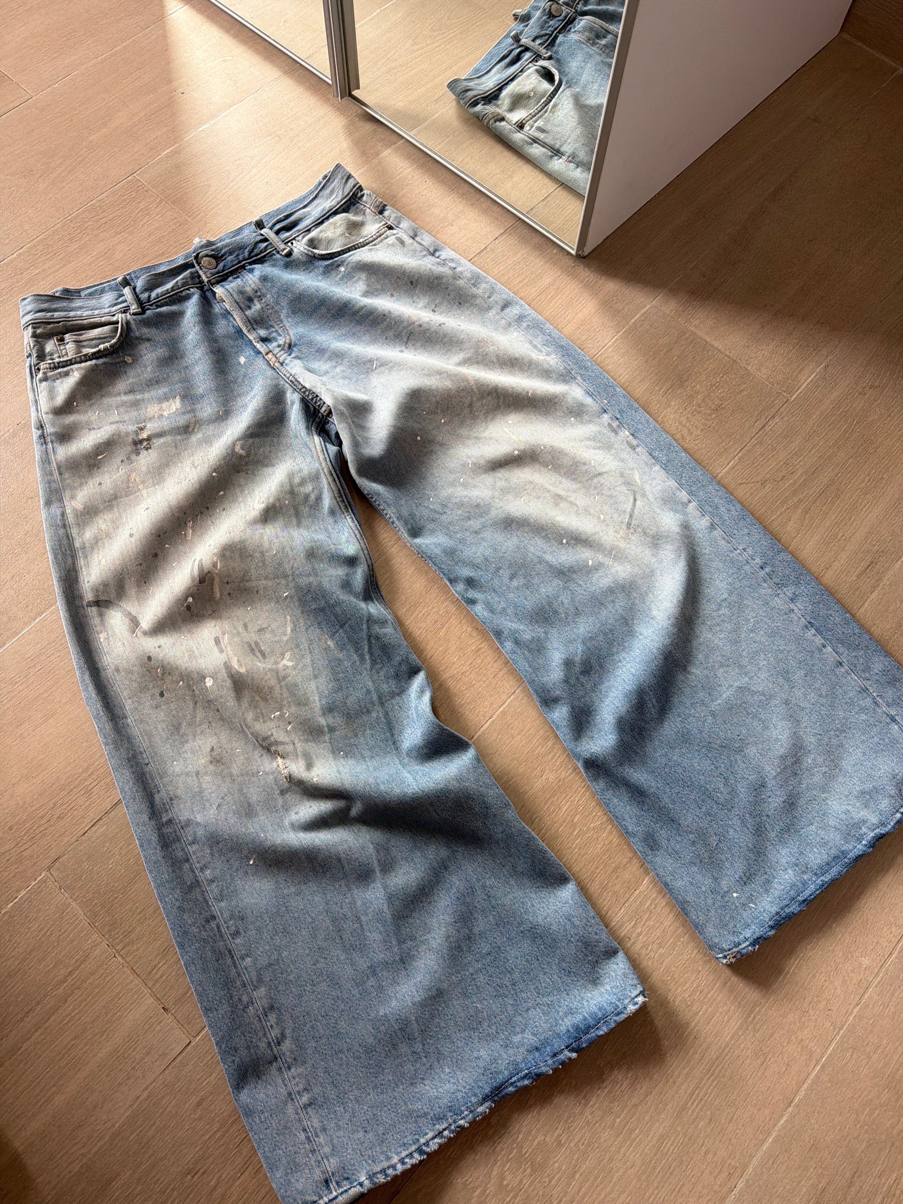 Acne Studios Wide Leg Painter Jeans “Blue”