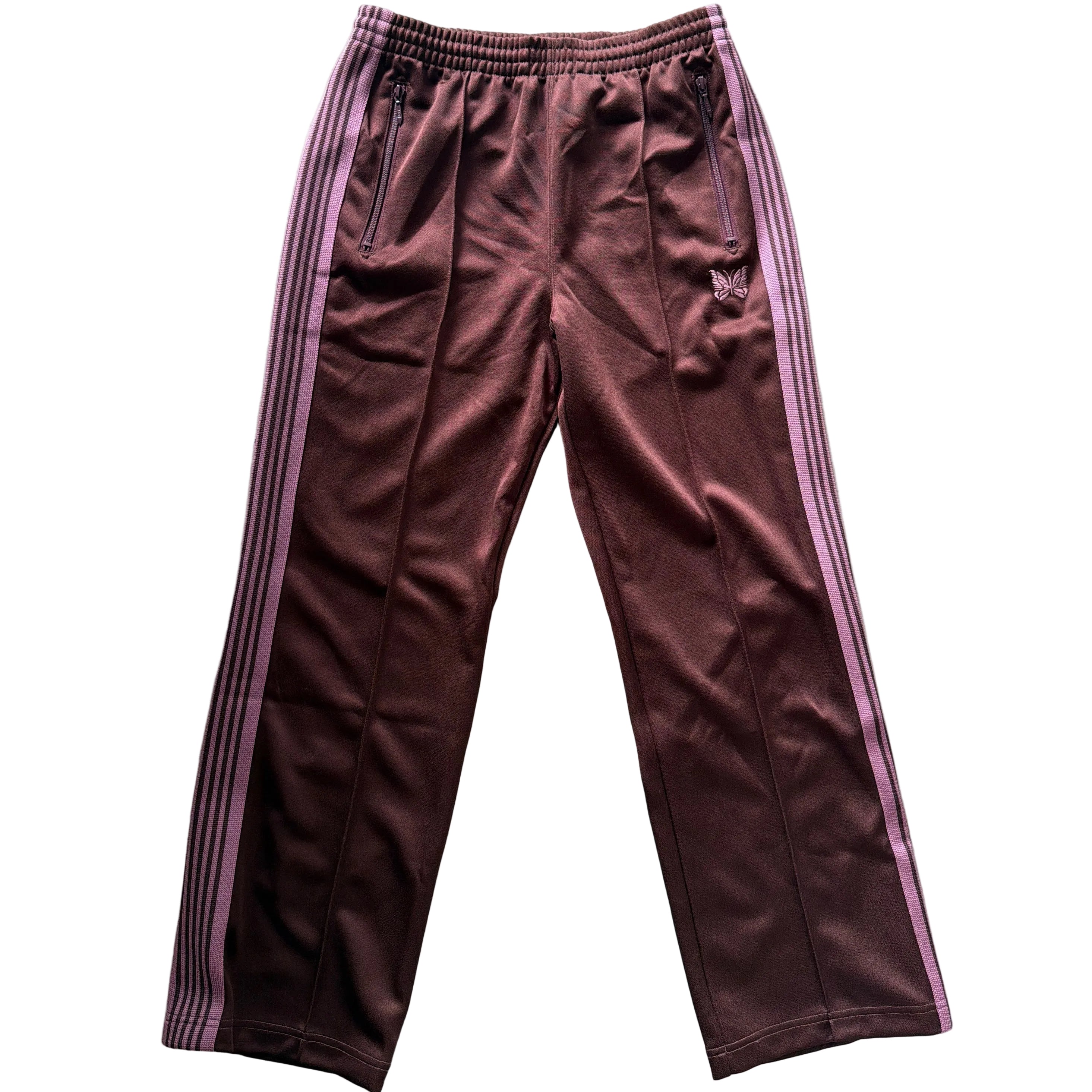 Needles Japan Classic Straight Track Pants Maroon/Pink