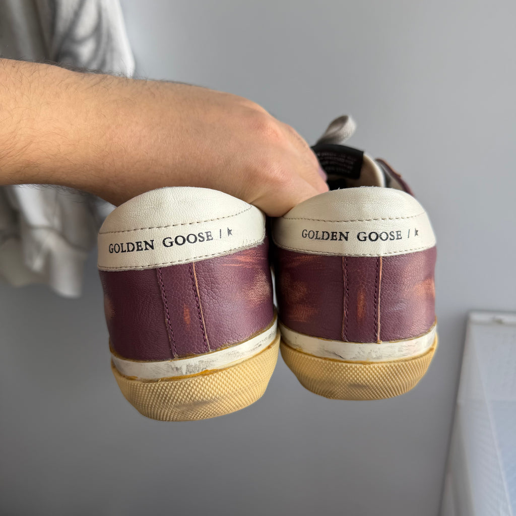 Golden Goose Super-Star Burgundy/Platinum