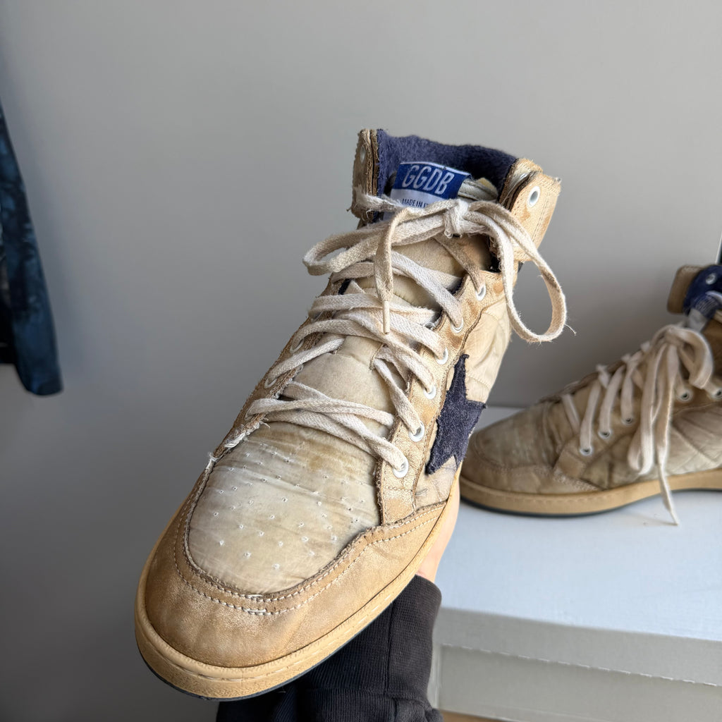 Golden Goose Sky-Star Sneakers White/Dark Blue