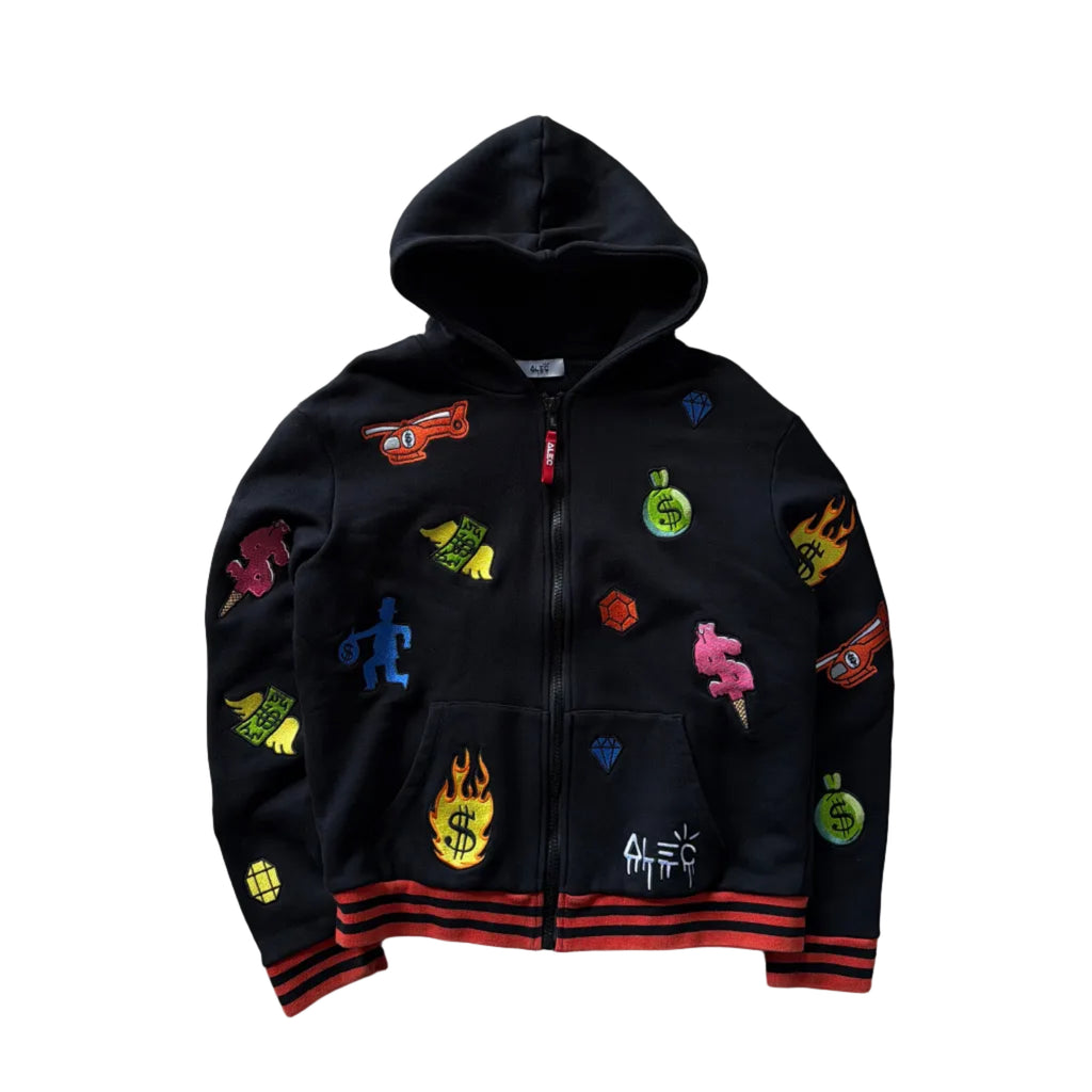 SS21 Alec Monopoly Patched Up Hoodie (L)