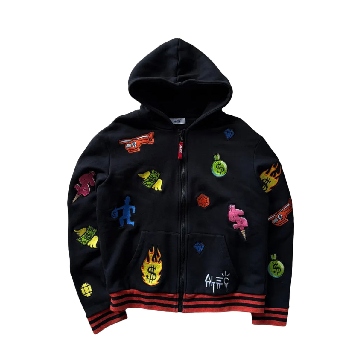 SS21 Alec Monopoly Patched Up Hoodie (L)
