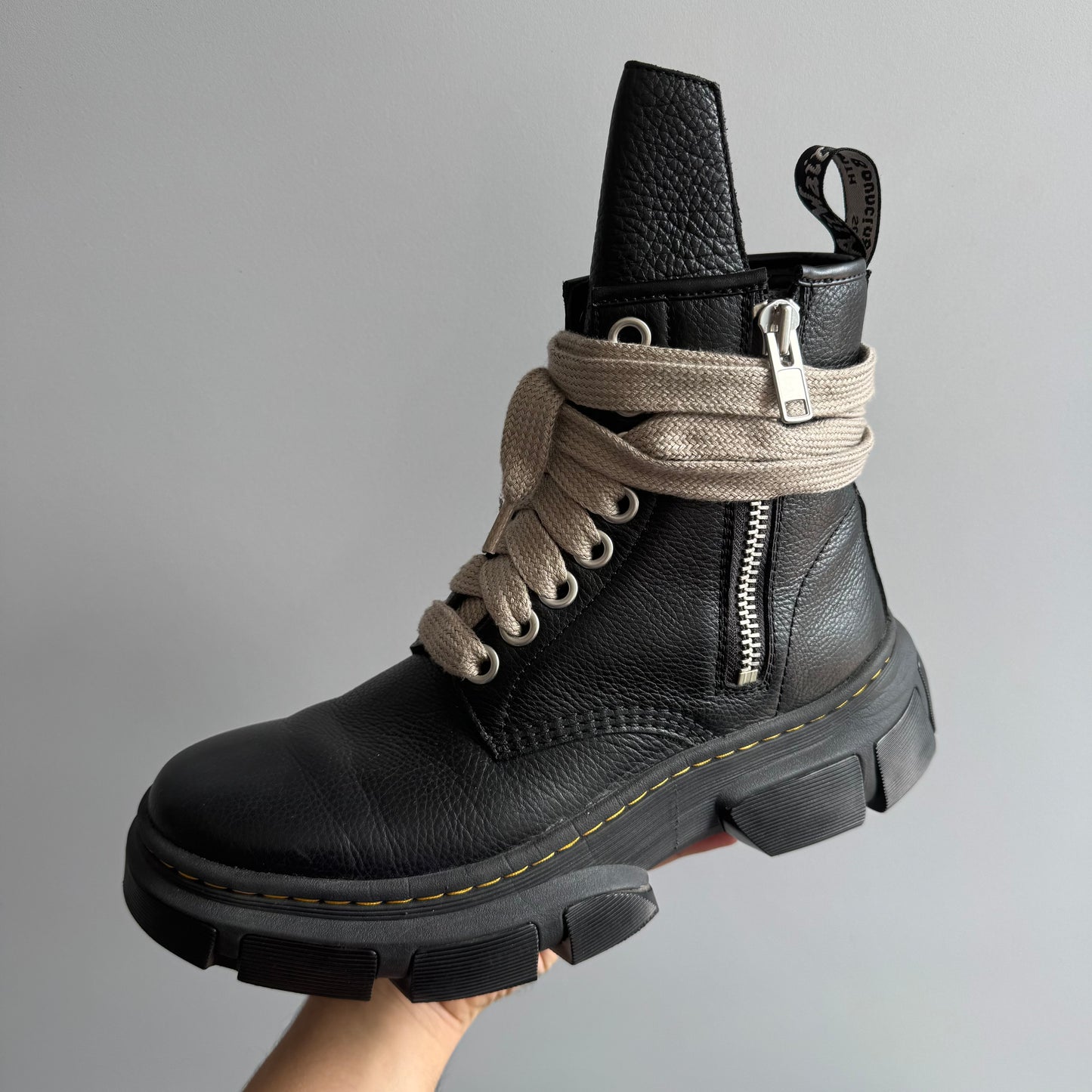 Rick Owens x Dr. Martens 1460 DMXL Jumbo Lace Zip Boot Black